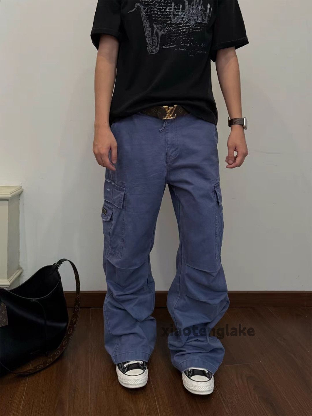 Vintage Unisex utility loose baggy skate hiphop cargo pants Size US 32 / EU 48 - 1 Thumbnail