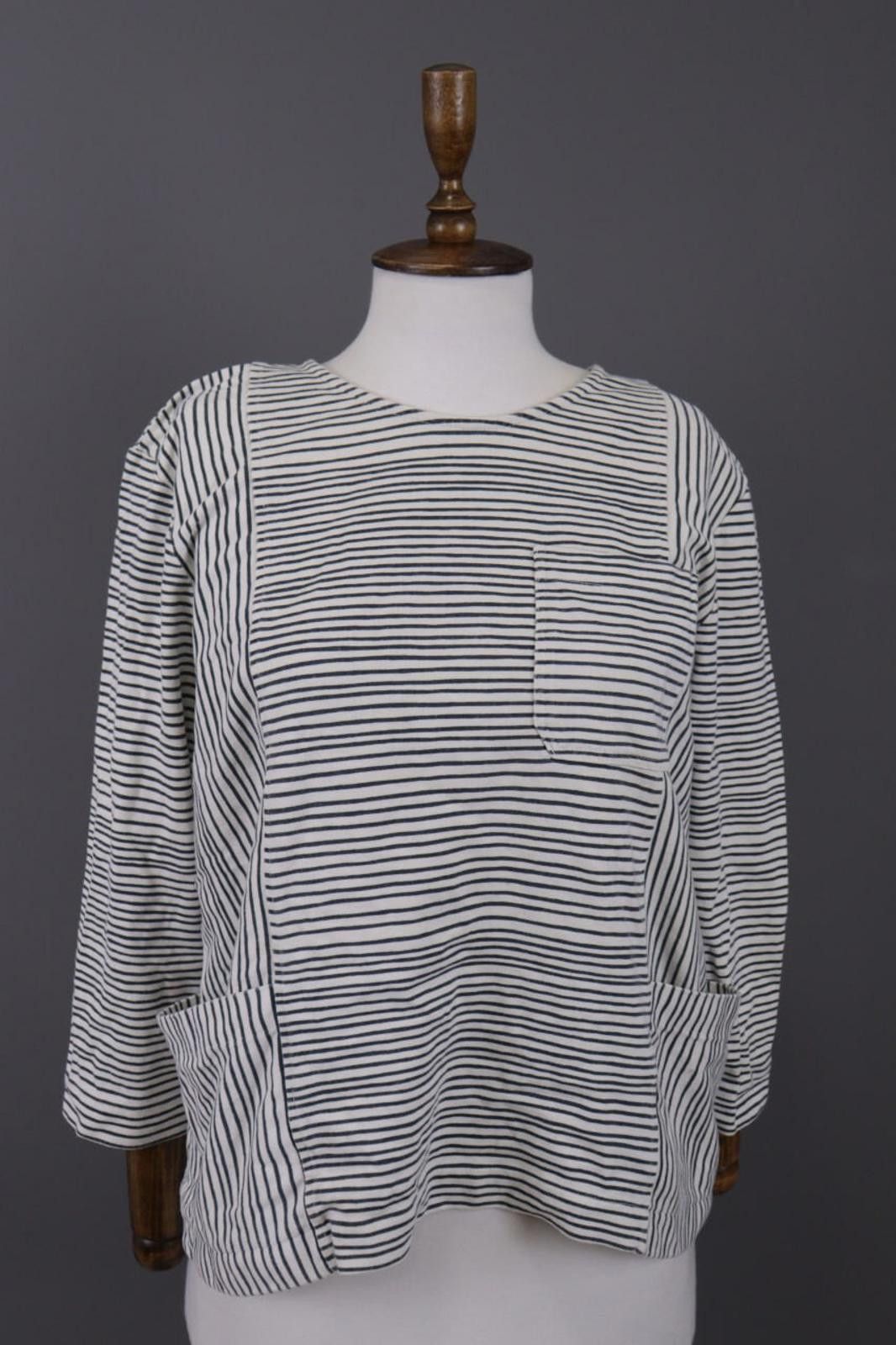 YMC YMC You Must Create White Striped Cropped Sweater Size S Size S / US 4 / IT 40 - 1 Thumbnail