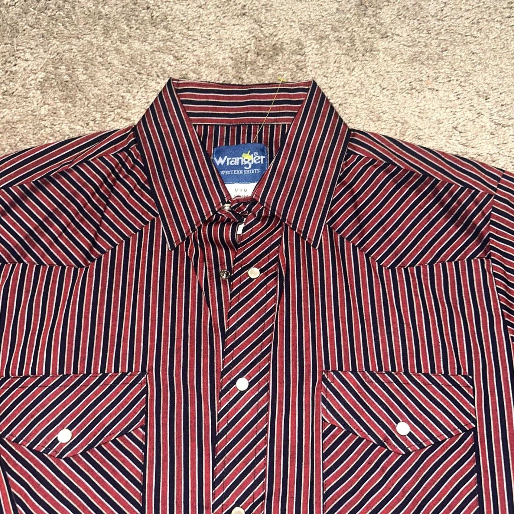 Wrangler VINTAGE Wrangler Western Shirt Mens M Pearl Snap Brush Popper Button Plaid Collared Long Sleeve Casual Cowboy Western Button-Up Shirt Mens Size US M / EU 48-50 / 2 - 2 Thumbnail