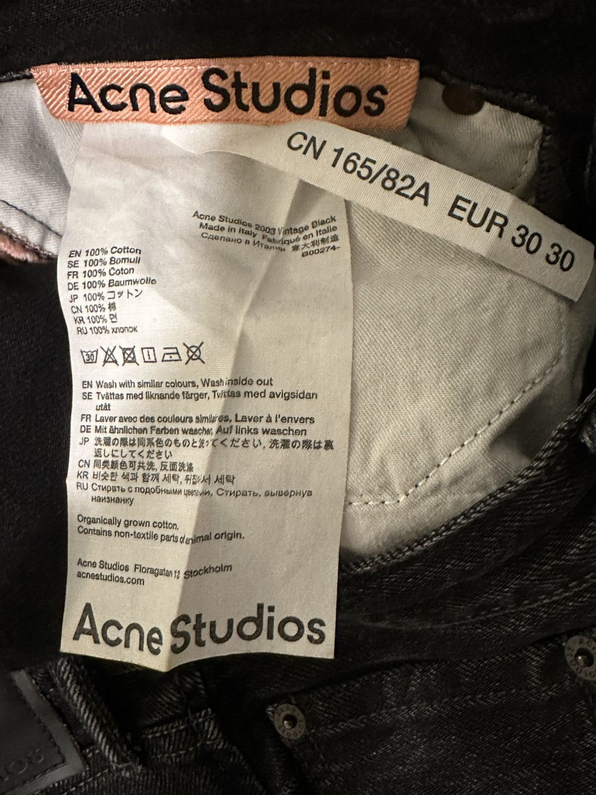 Acne Studios Acne Studios 2003 Vintage Black Jeans Size 30/30 Size US 30 / EU 46 - 4 Thumbnail