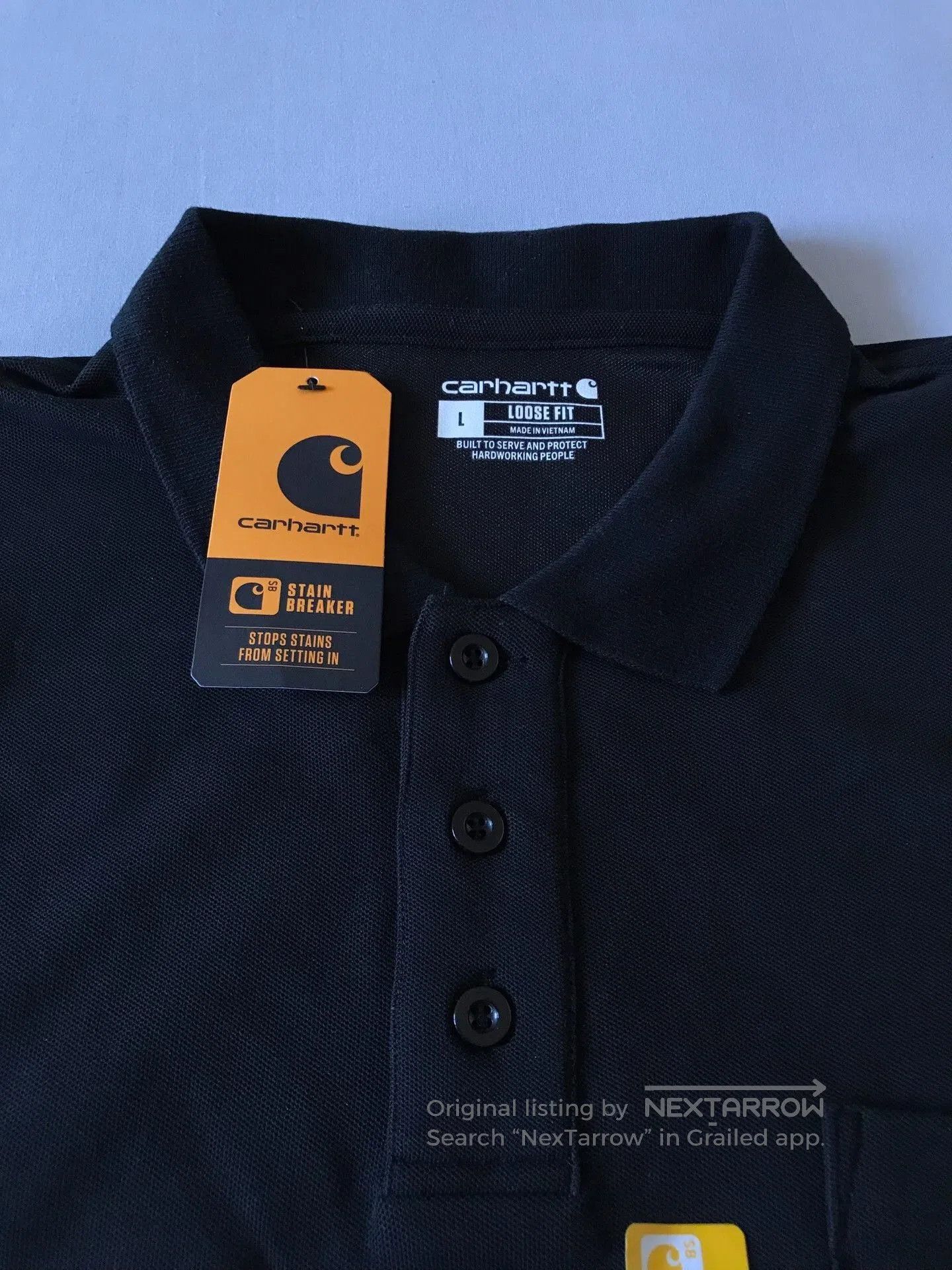 Carhartt Carhartt K570 Black Short Sleeve Polo. Size US L / EU 52-54 / 3 - 3 Thumbnail
