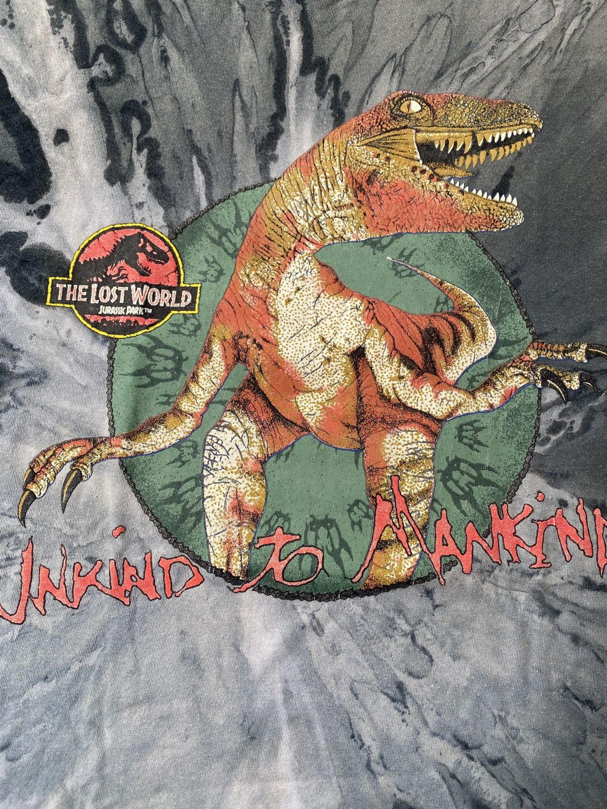 Other VINTAGE JURASSIC PARK “Unkind to Mankind” Tie-Dye (1990s) Size US XXL / EU 58 / 5 - 3 Thumbnail