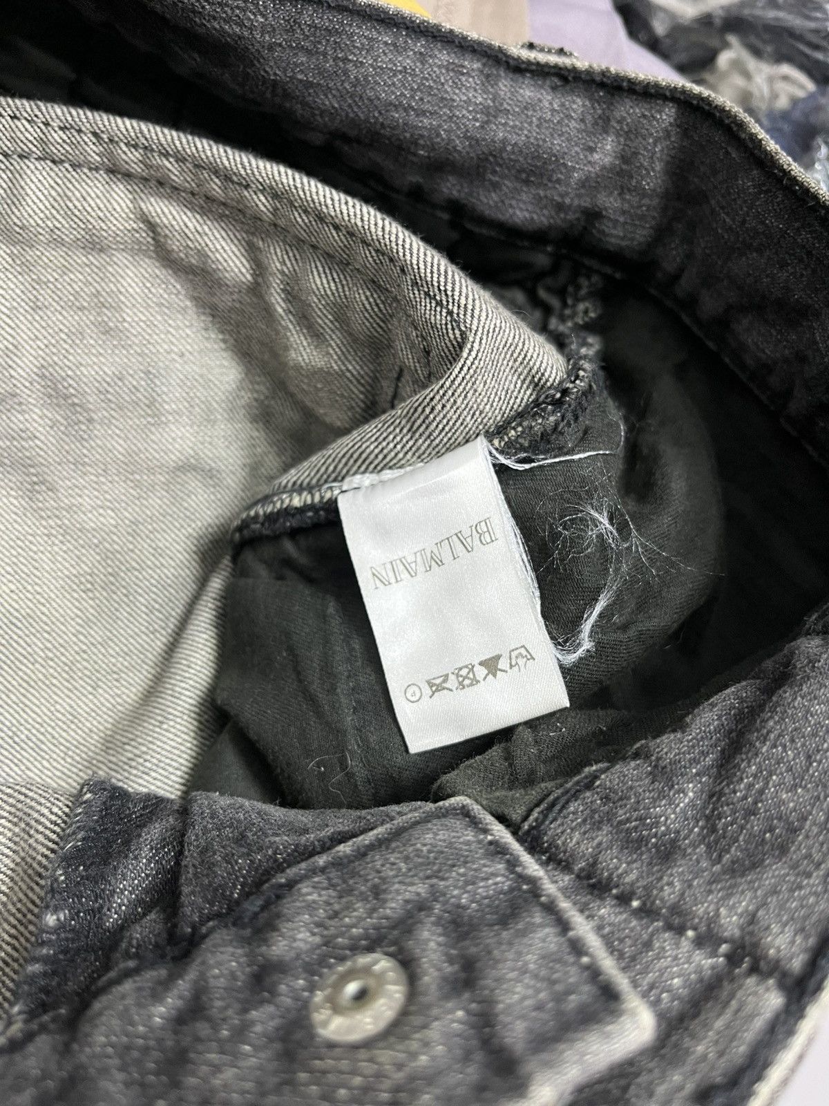 Balmain 2012 christophe decarnin quilted heavy biker jeans Size US 30 / EU 46 - 10 Thumbnail