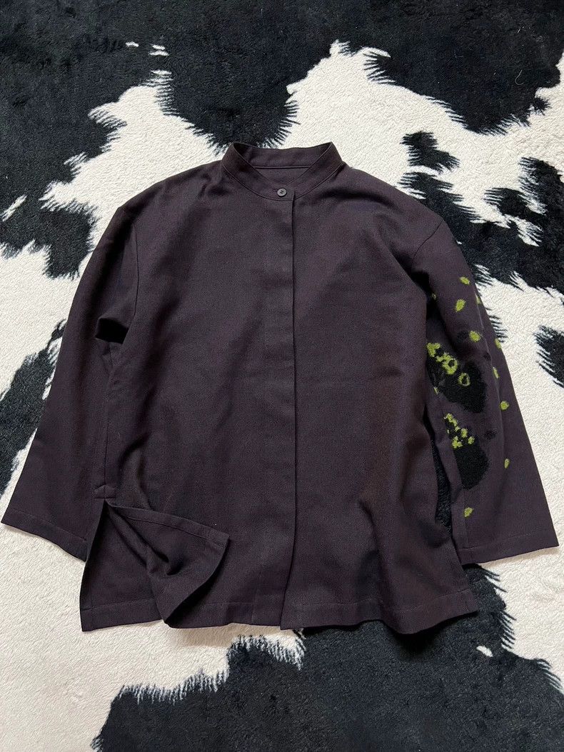 Issey Miyake Issey Miyake size:M Wool flocking light Chinese-style coat Size M / US 6-8 / IT 42-44 - 2 Thumbnail