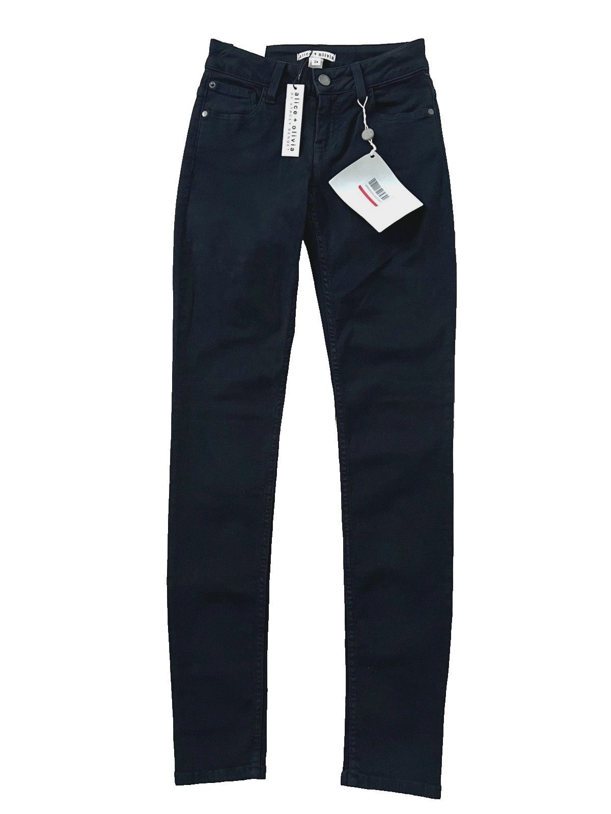 Alice + Olivia *** Alice & Olivia Jane Skinny Denim Jeans Dark Blue ( 24 ) Size 24" / US 00 / IT 34 - 1 Thumbnail
