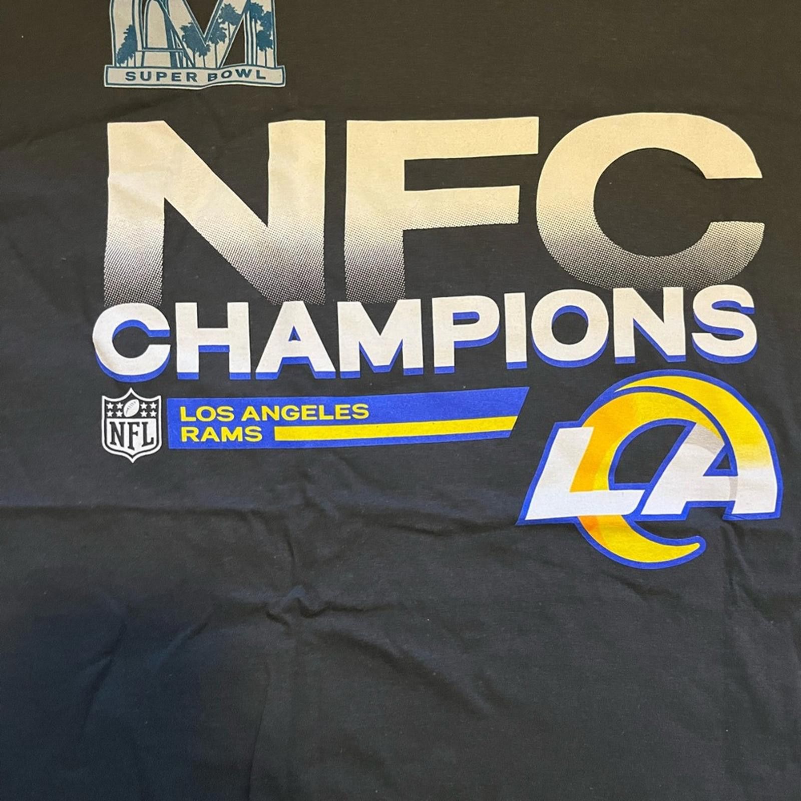 Nike Nike LA Rams Anthracite 2021 NFC Champions Locker Room Trophy Collection Size US XL / EU 56 / 4 - 3 Thumbnail