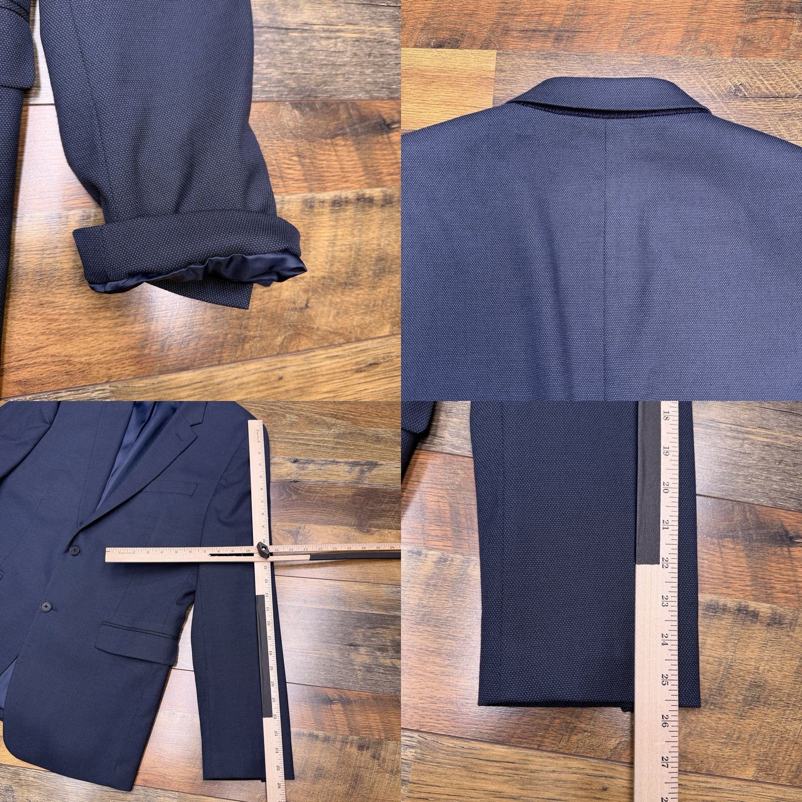 Banana Republic Banana Republic Blazer Navy Blue 42R Regular Fit Stretch Notch Lapel 2-Button Jacket Men Business Formal Winter Spring Summer Fall Bleisure Dressy Size 42R - 8 Thumbnail