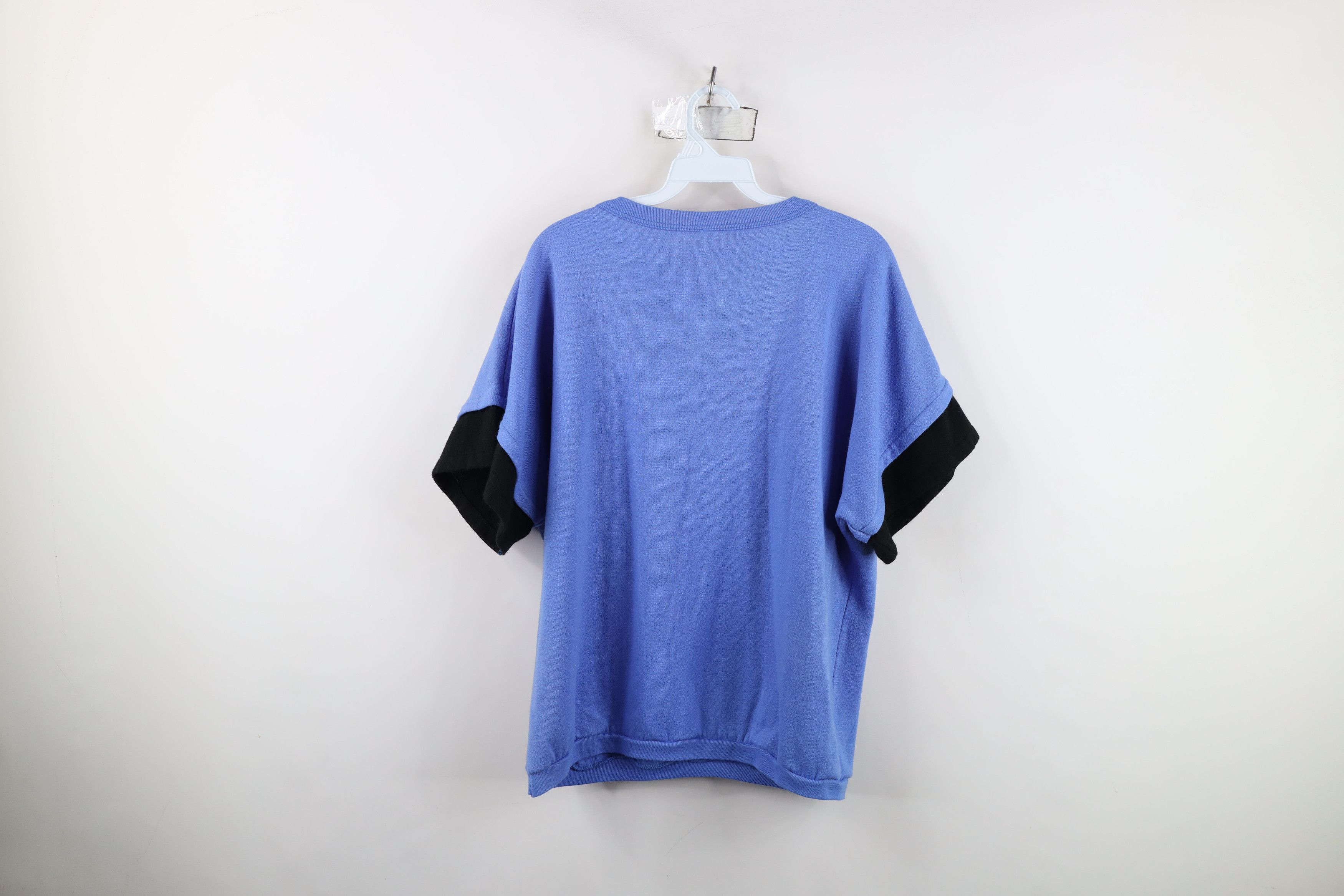 Vintage Vintage 80s Streetwear Dolman Sleeve Sweatshirt Blue USA Size XL / US 12-14 / IT 48-50 - 9 Thumbnail
