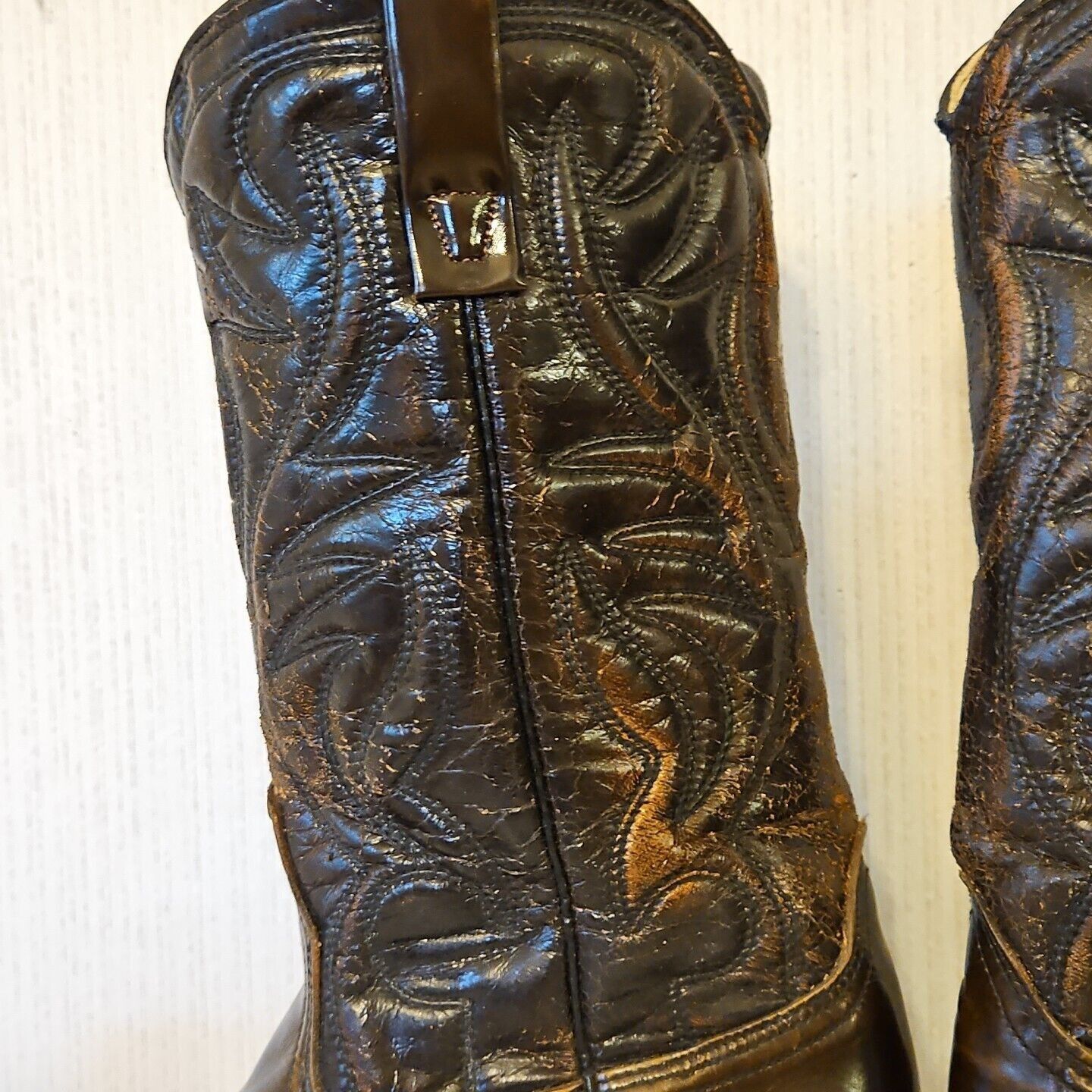 Hanover Hanover Western Boots Mens 9 D Brown Distressed Leather Cowb Size US 9 / EU 42 - 9 Thumbnail