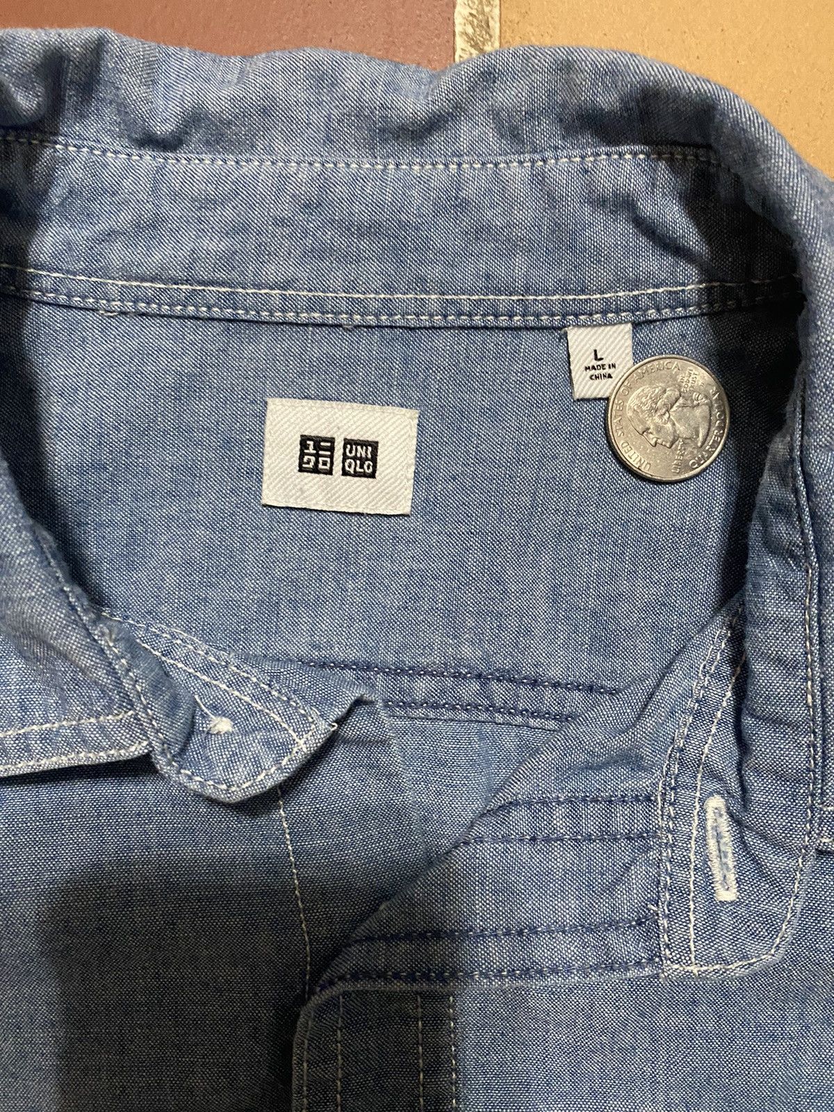 Uniqlo Uniqlo Denim Blue Shirt Size US L / EU 52-54 / 3 - 4 Thumbnail