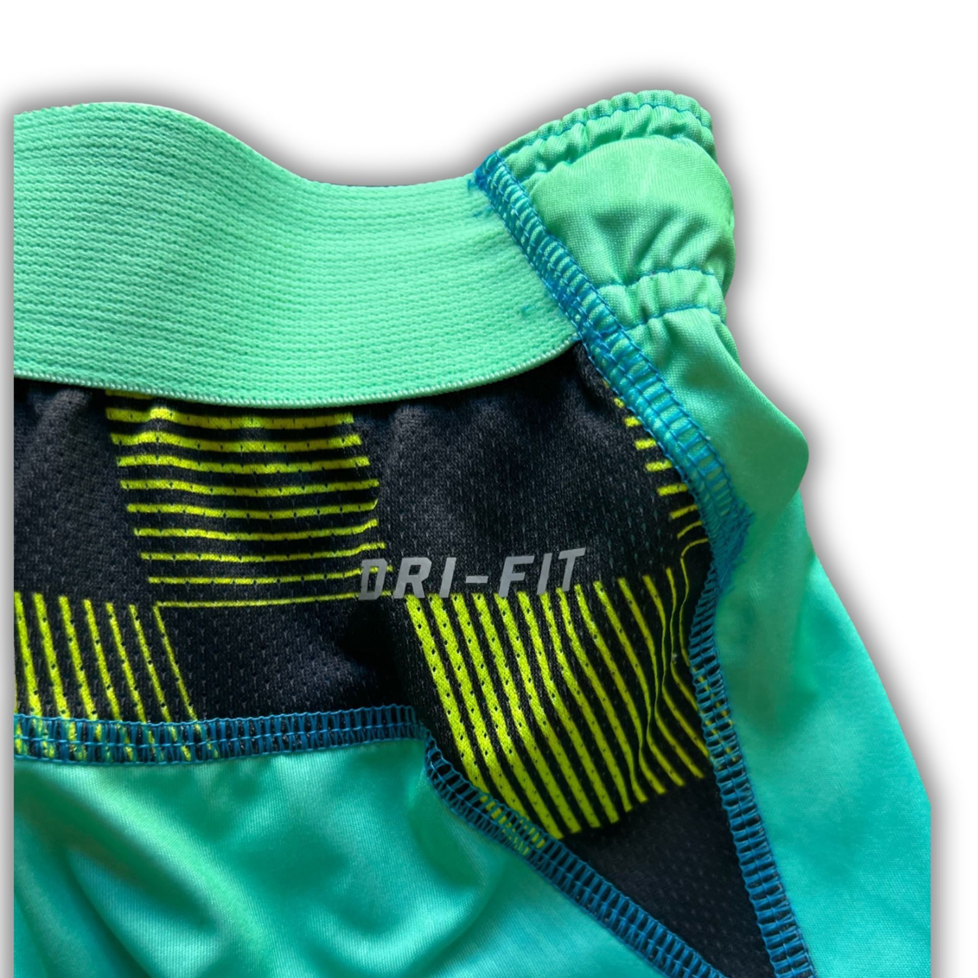 Nike Nike Mens Dri-Fit Lacrosse Athletic Shorts L Blue & Neon Yel Size US 33 - 6 Thumbnail