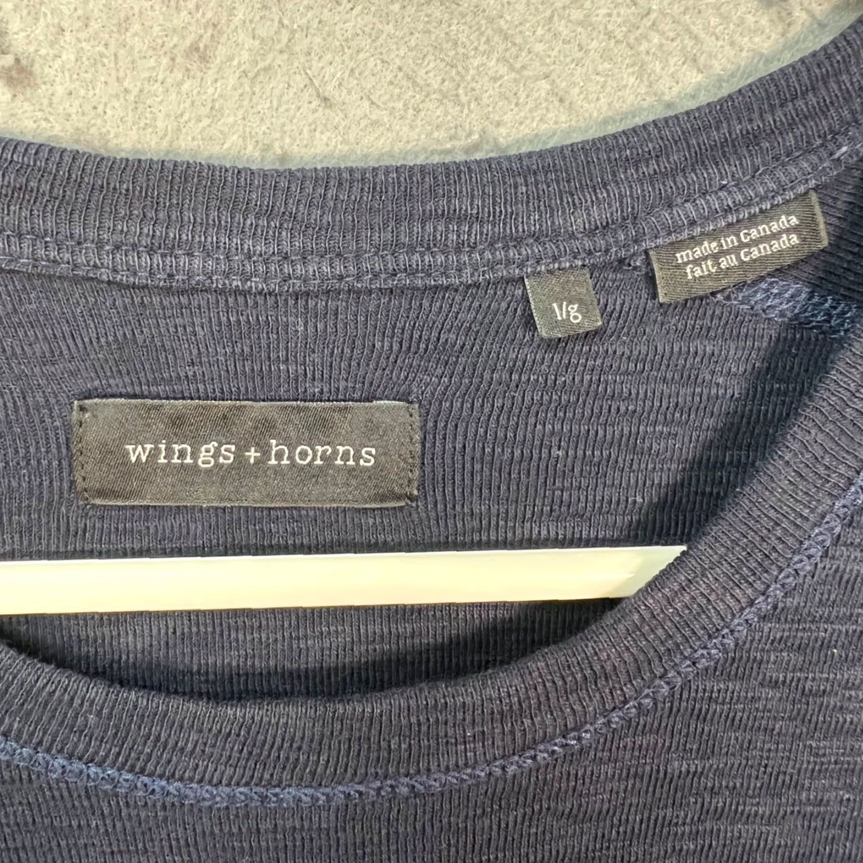 Vintage Wings + Horns Mens Small Navy Blue 100% Cotton Short Sleeve Crewneck T Shirt Size US S / EU 44-46 / 1 - 3 Thumbnail