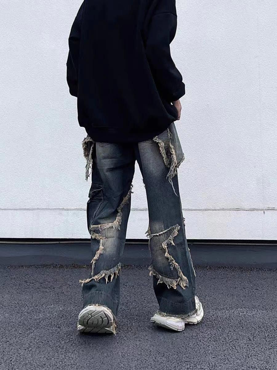 Jean STAR Embroidered Jeans, y2k Jeans Size US 33 - 4 Thumbnail