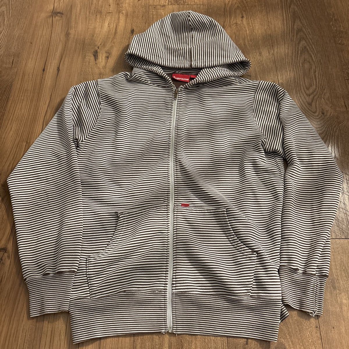 Supreme Supreme FW07 striped crest hoodie | Grailed