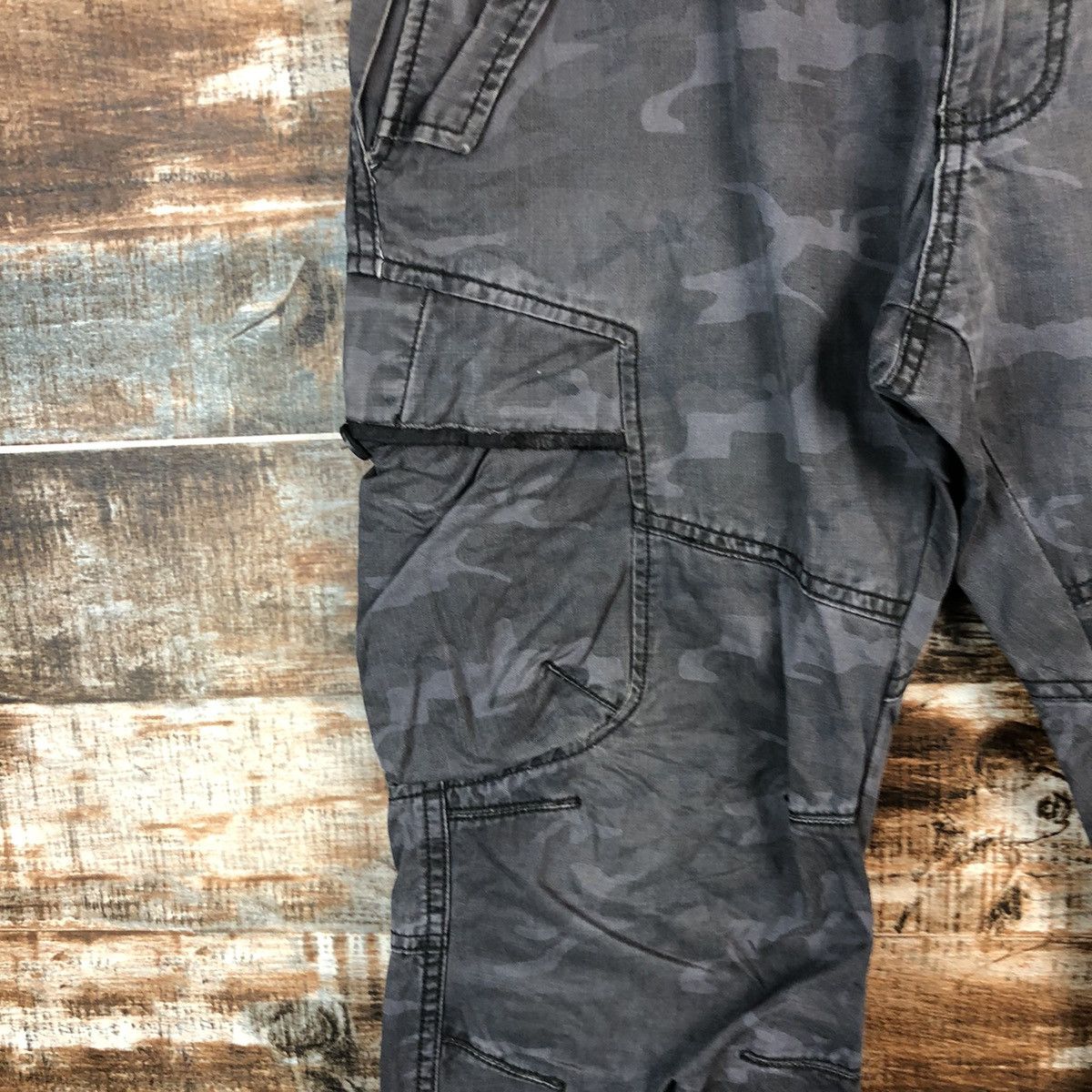 Japanese Brand DL Camo Gray Cargo Military utility Multipocket Pants #C638 Size US 29 - 9 Thumbnail