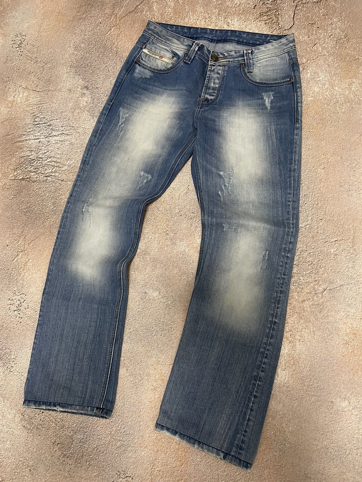 Diesel Vintage Diesel Big Logo Indigo Denim Jeans Size US 33 - 4 Thumbnail