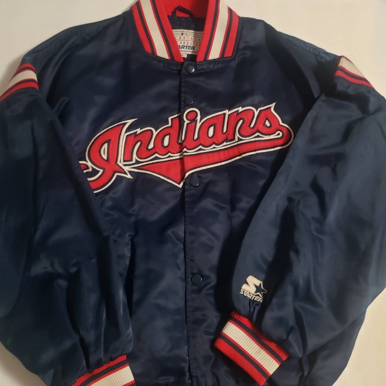 Vintage Starter Cleveland Indians Diamond Collection Jacket - XL