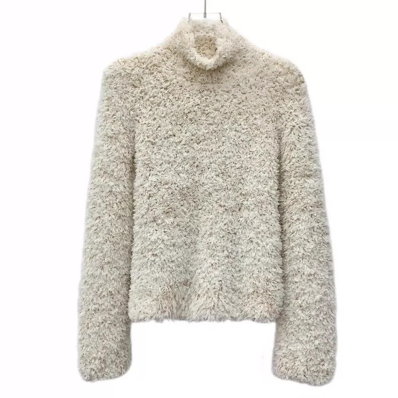 Loewe Loewe Lightweight beige lace up high collar long sleeve kn Size S / US 4 / IT 40 - 1 Thumbnail