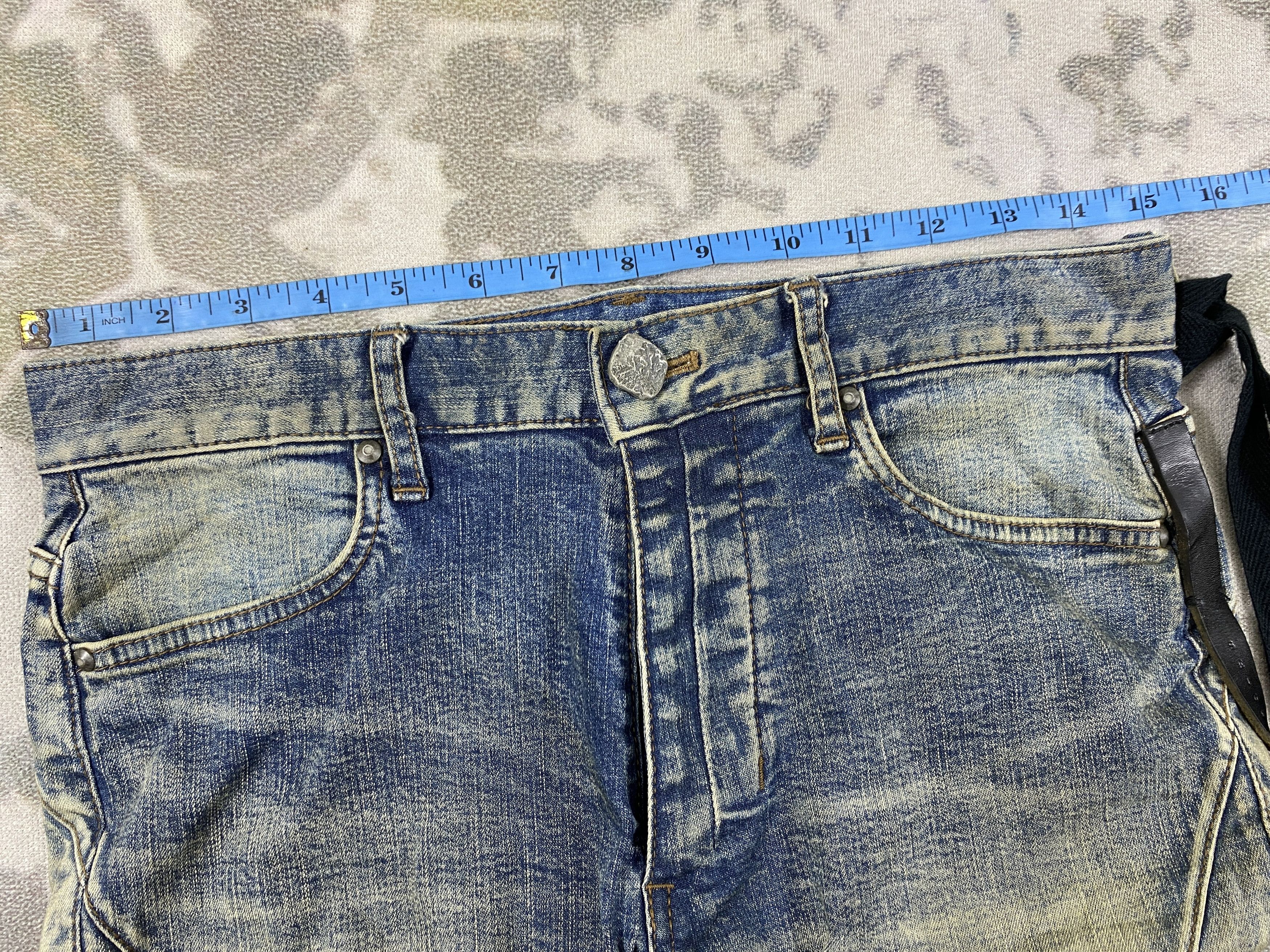 Japanese Brand Faded Blue Vintage Bondage Jeans 30x27.5 Denim- JN3856 Size US 30 / EU 46 - 5 Thumbnail