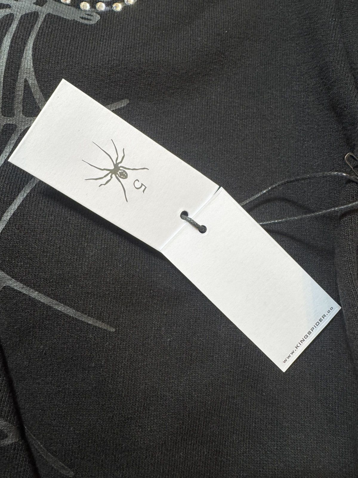 Sp5der SP5DER RHINESTONE PUNK V2 HOODIE BLACK - SIZE L Size US L / EU 52-54 / 3 - 9 Thumbnail