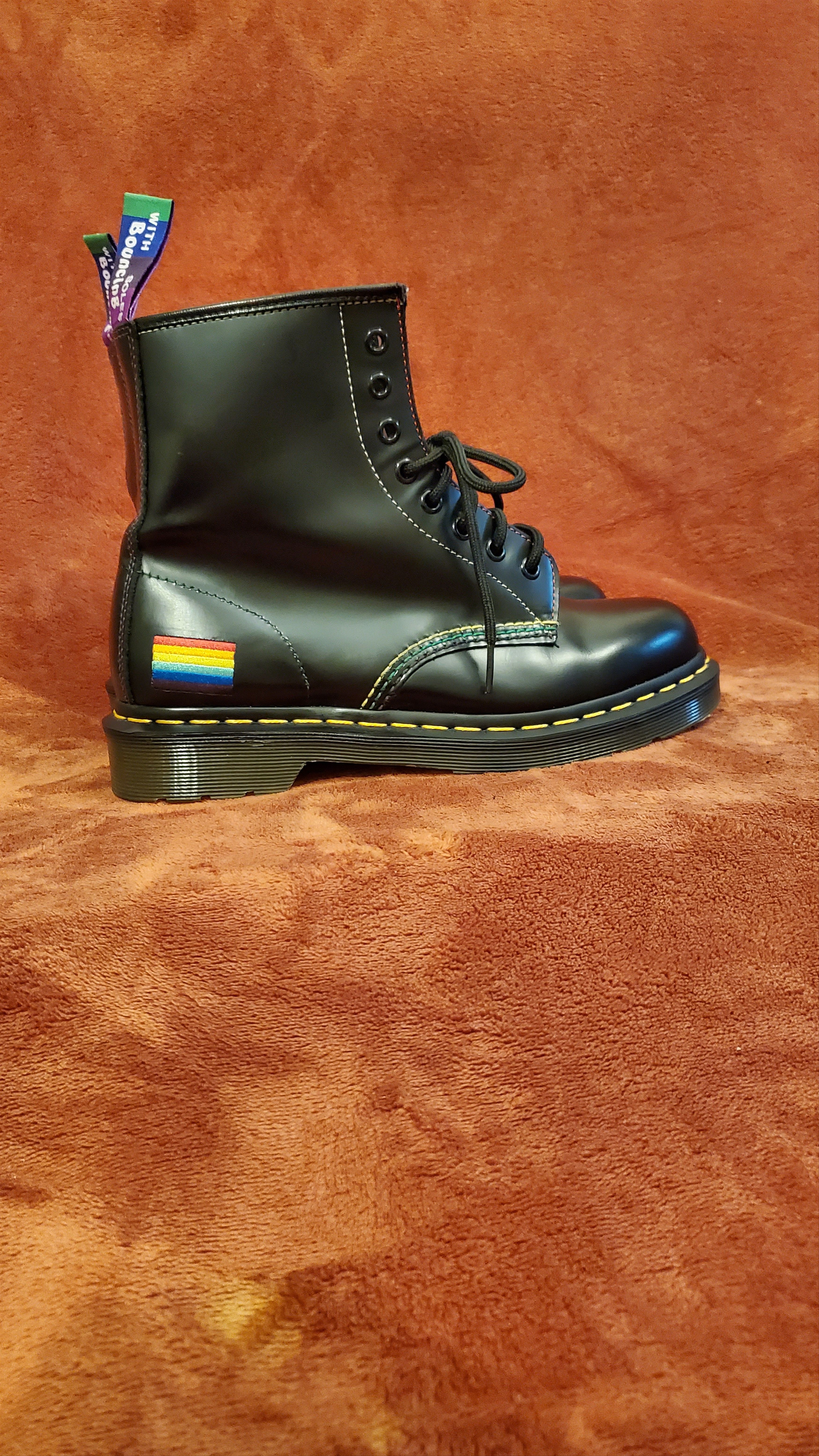Dr. Martens DR MARTENS BLACK LEATHER PRIDE BOOTS Size US 8 / IT 38 - 6 Thumbnail