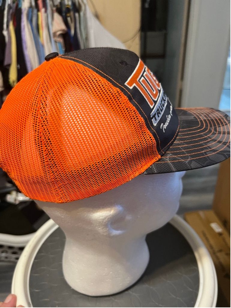 Richardson Men's Richardson Black Orange TUG TRUCKING Trucker Hat Size ONE SIZE - 4 Thumbnail