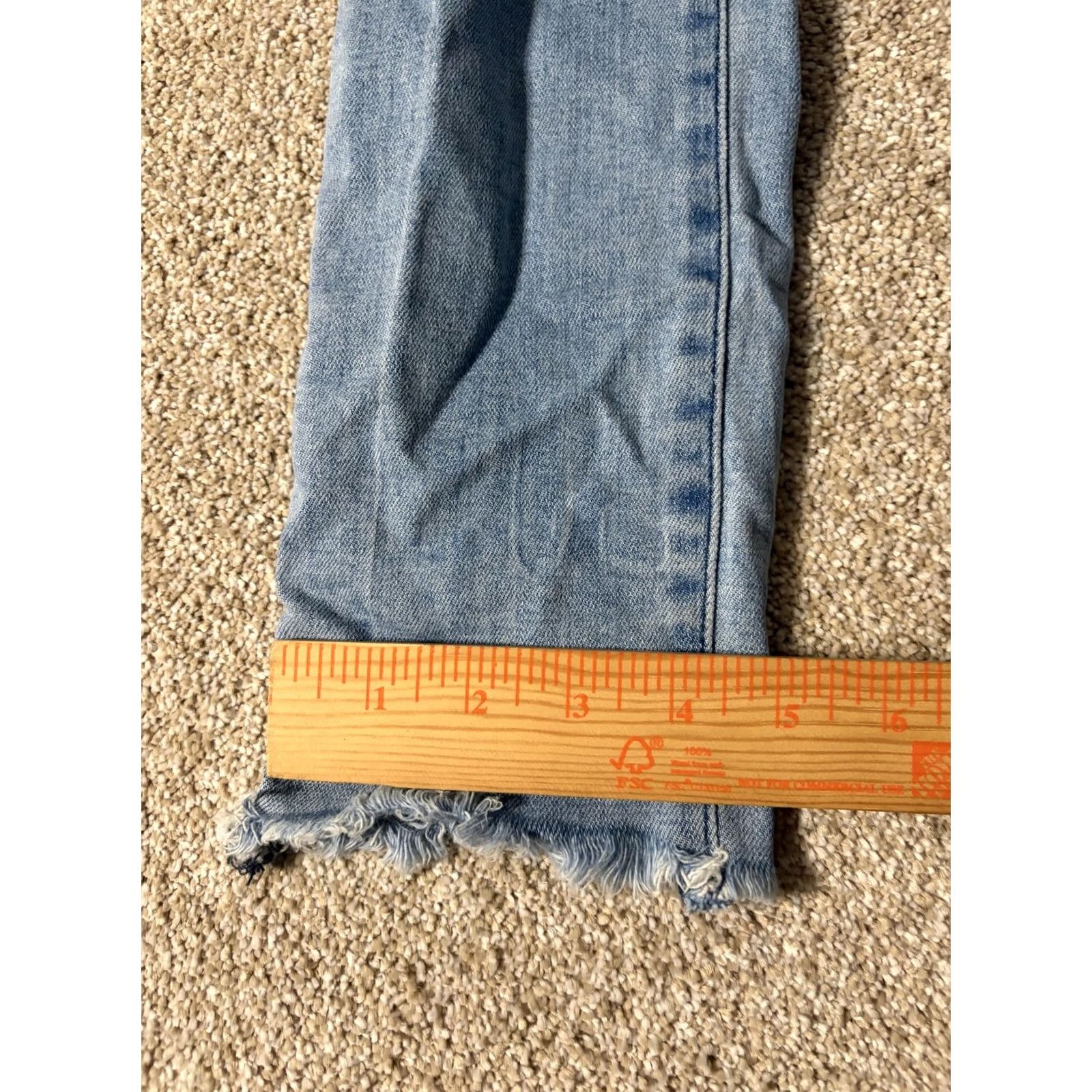 Abercrombie & Fitch Abercrombie & Fitch Skinny Jeans Womens 25 High Rise Distressed 5-Pocket Denim Frayed Ankles 25x25.5 Blue Size 42" / US 20 - 3 Thumbnail