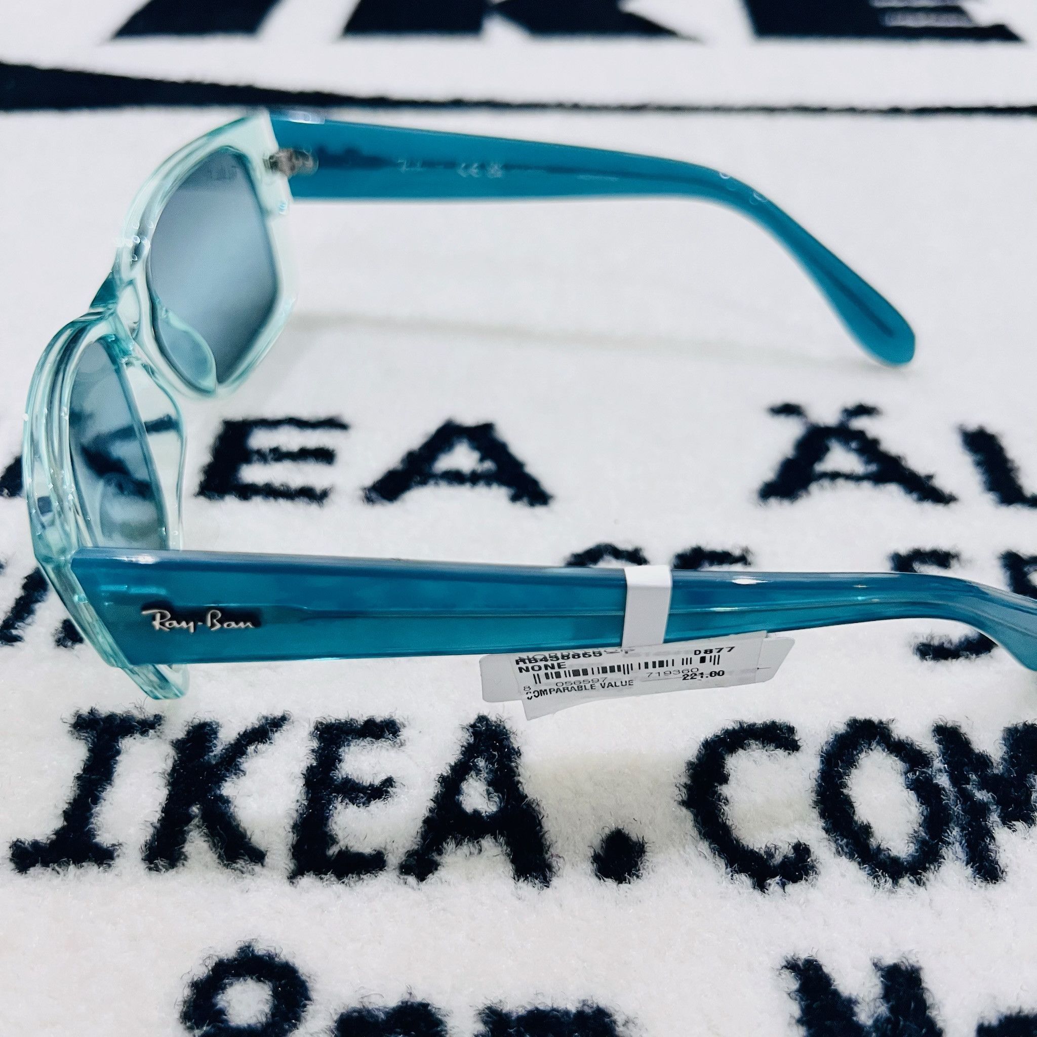 RayBan Ray-Ban Polarized RB4388 Transparent Green Pillow Sunglasses Size ONE SIZE - 4 Thumbnail