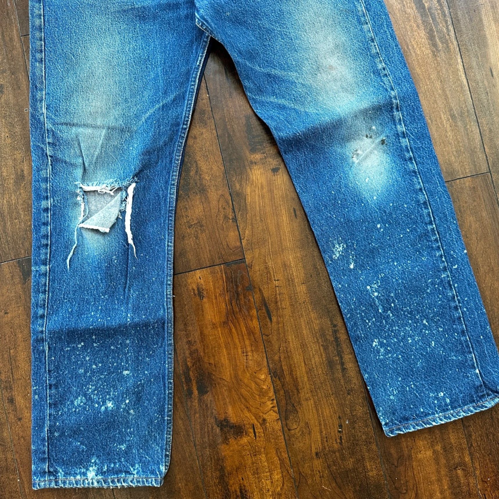 Levi's VINTAGE Levi's 501 Jeans Mens 38x36 Button Fly Straight Blue Denim Mid Rise USA Tag 80s 90s Theme Size US 38 / EU 54 - 3 Thumbnail