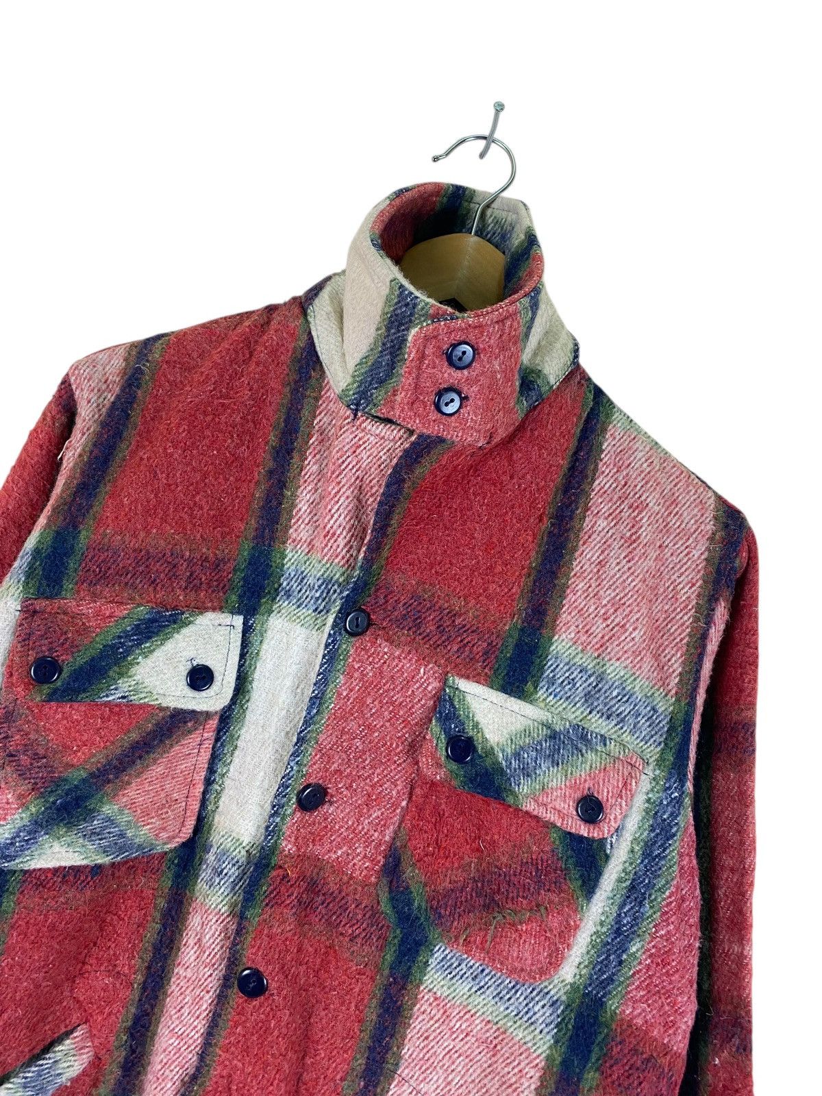 Vintage Vintage Plaid Woolen Button Up Shirt of Young American Size US L / EU 52-54 / 3 - 2 Thumbnail