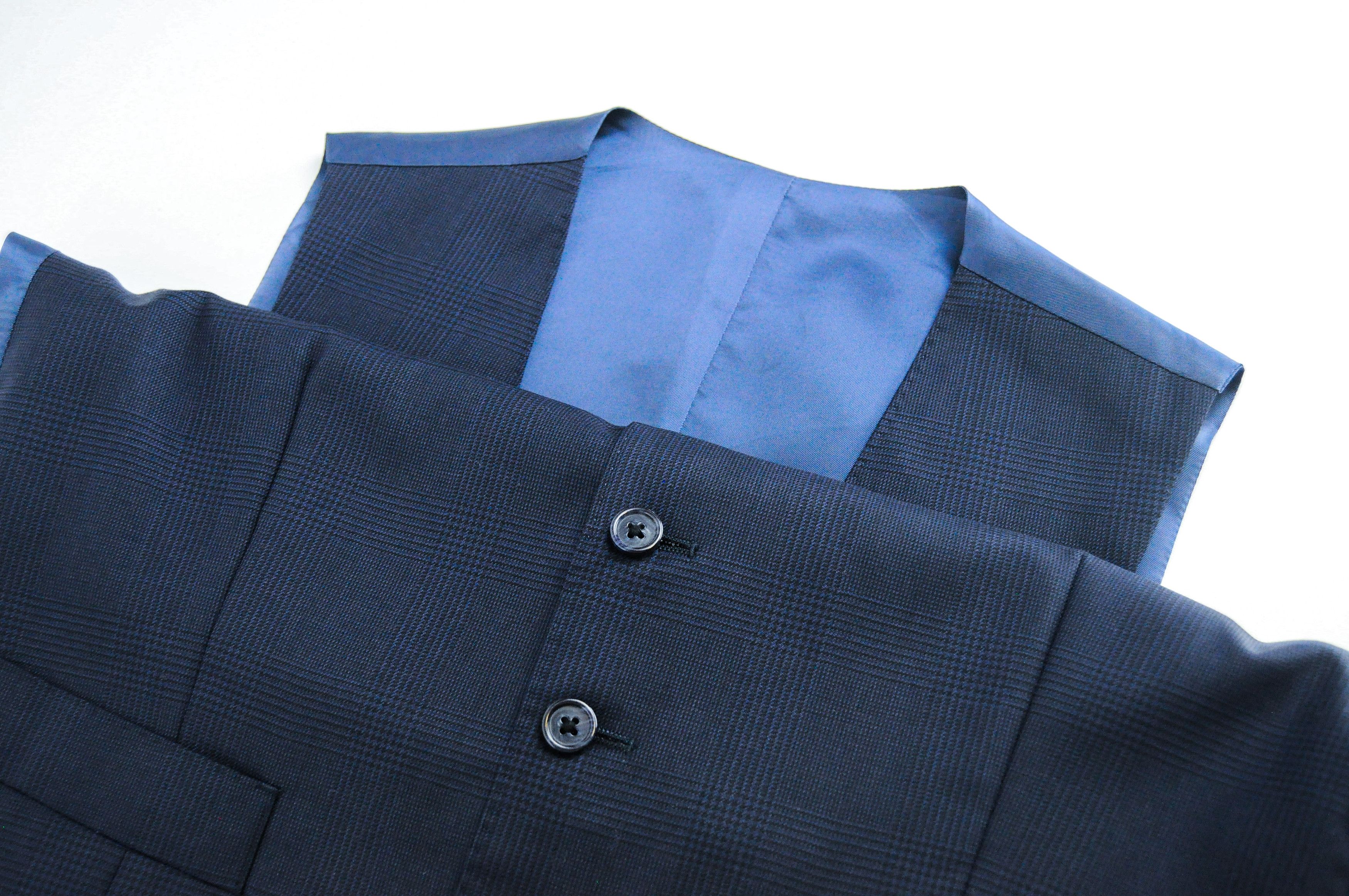 Suitsupply LAZIO UK34 Blue Wool Waistcoat 60260 Size 34R - 4 Thumbnail