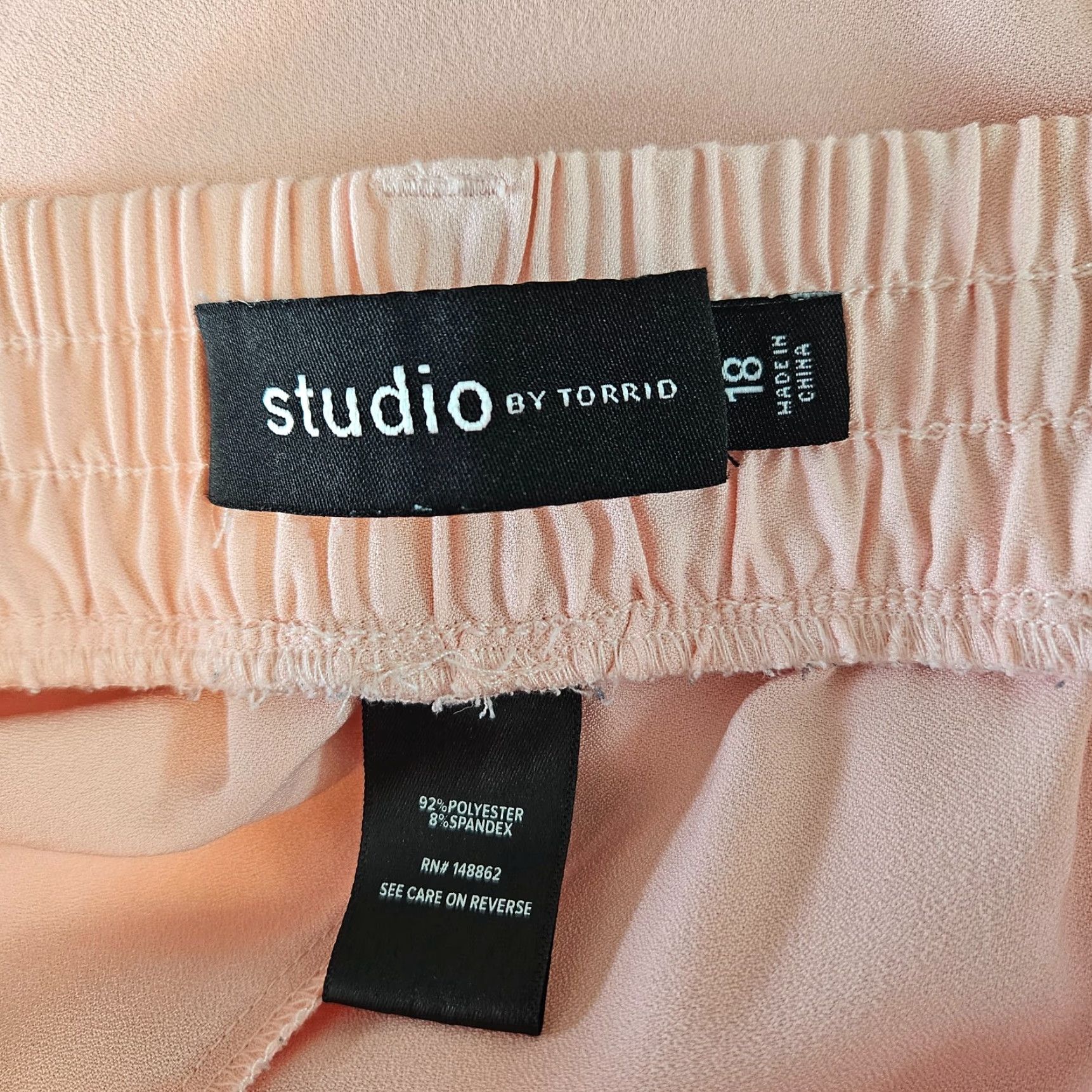 Torrid Torrid Womens Wide Leg Pants Sz 18 Solid Pink High Rise Size 40" / US 18 - 7 Thumbnail