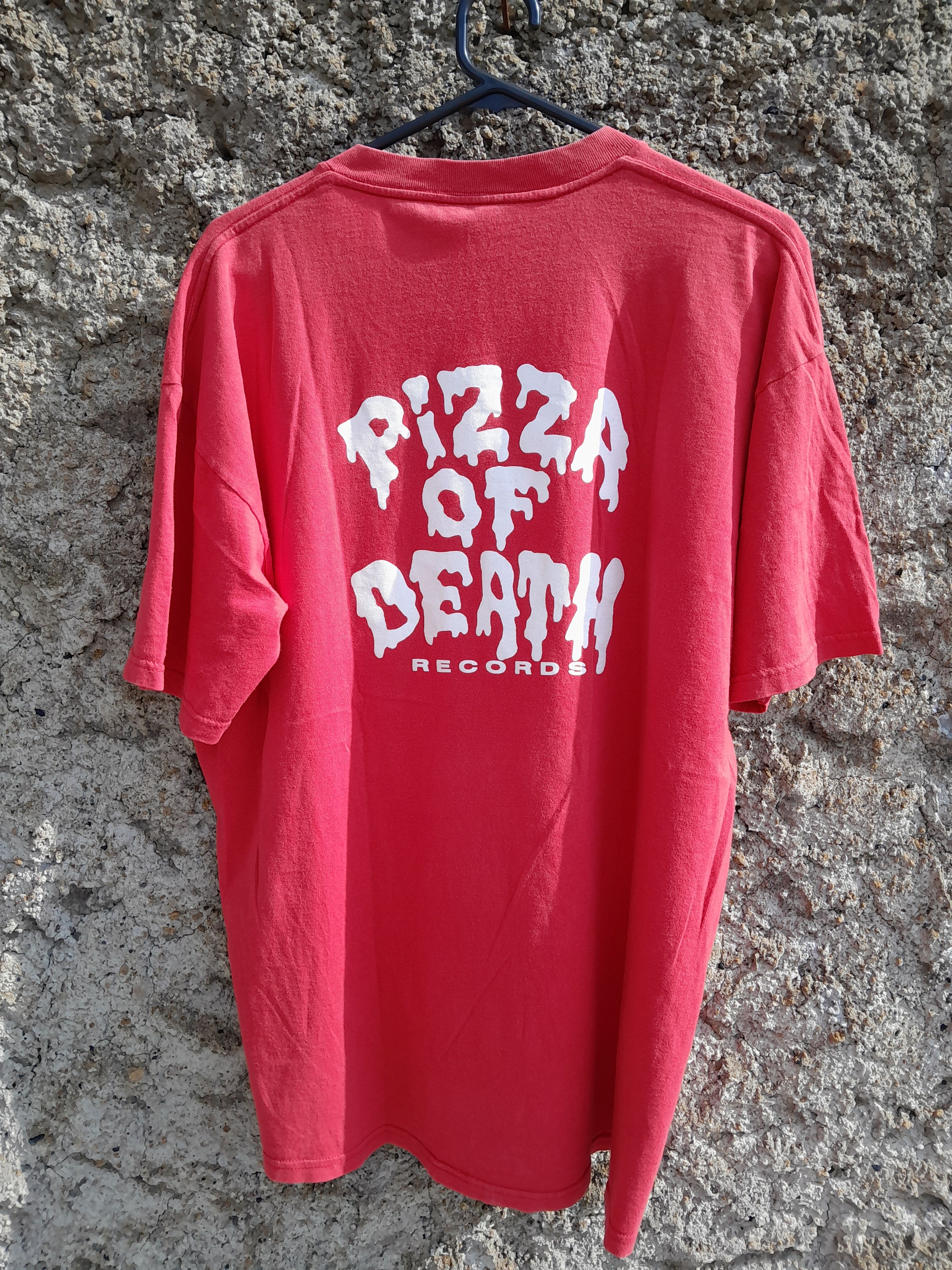Other Vintage Pizza of Death Logo Red T Shirt Size US XL / EU 56 / 4 - 2 Thumbnail