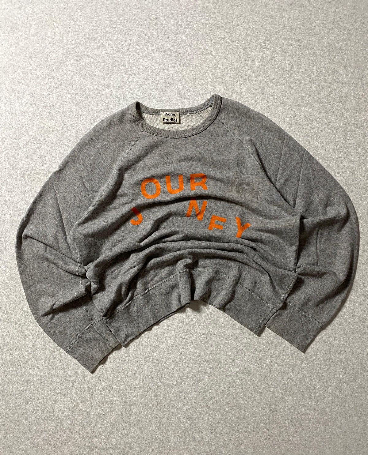 Acne Studios Acne Studios Our Journey - Gray Slogan College Sweater Size US L / EU 52-54 / 3 - 1 Thumbnail