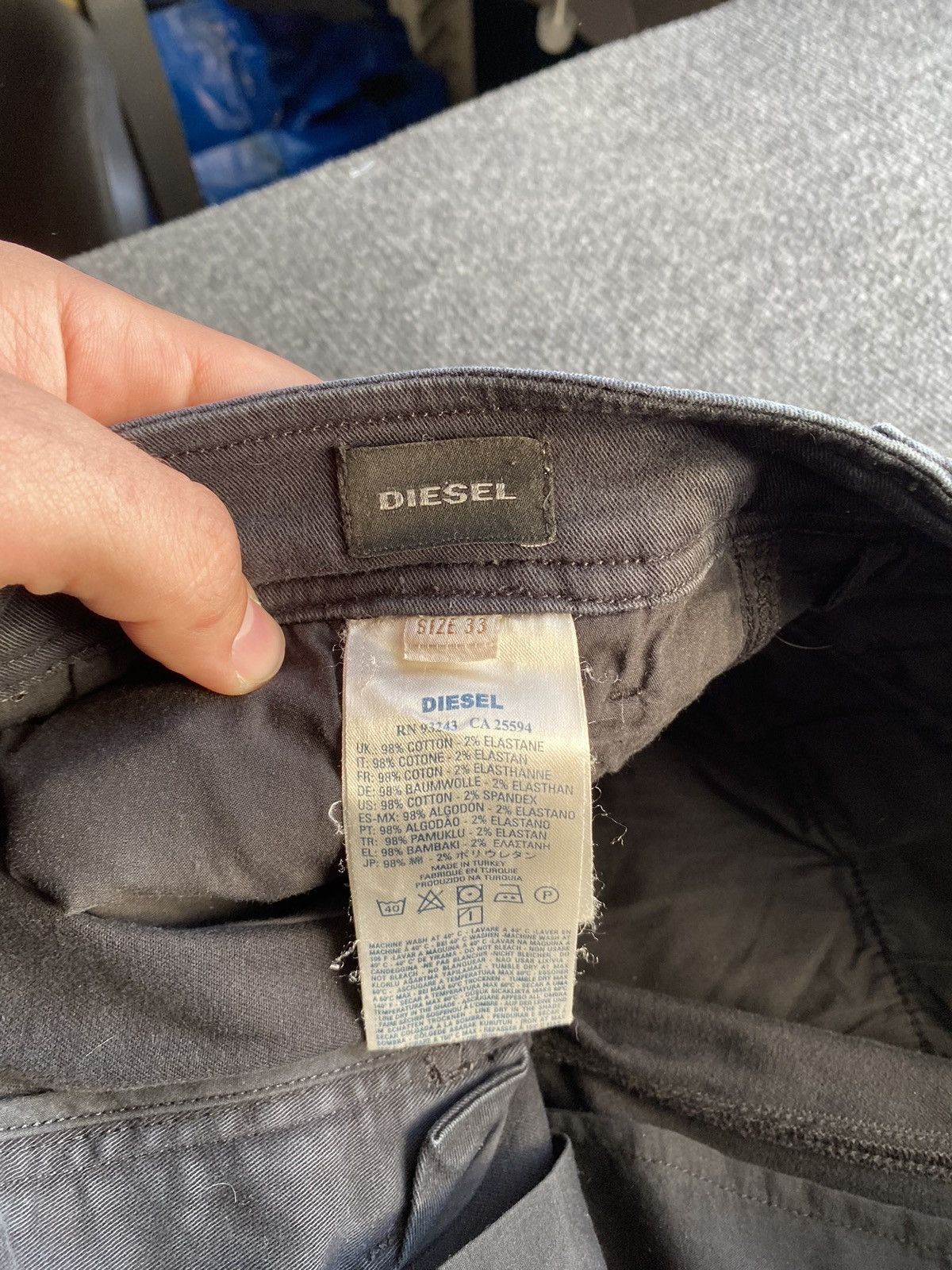 Diesel 🔥Opium Punk Diesel cargo black faded opium pants Size US 33 - 3 Thumbnail