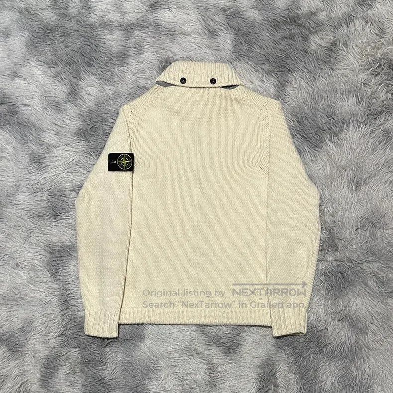 Other Stone Island Heavy Wool Knit Jacket Beige Color Size M Size US M / EU 48-50 / 2 - 2 Thumbnail