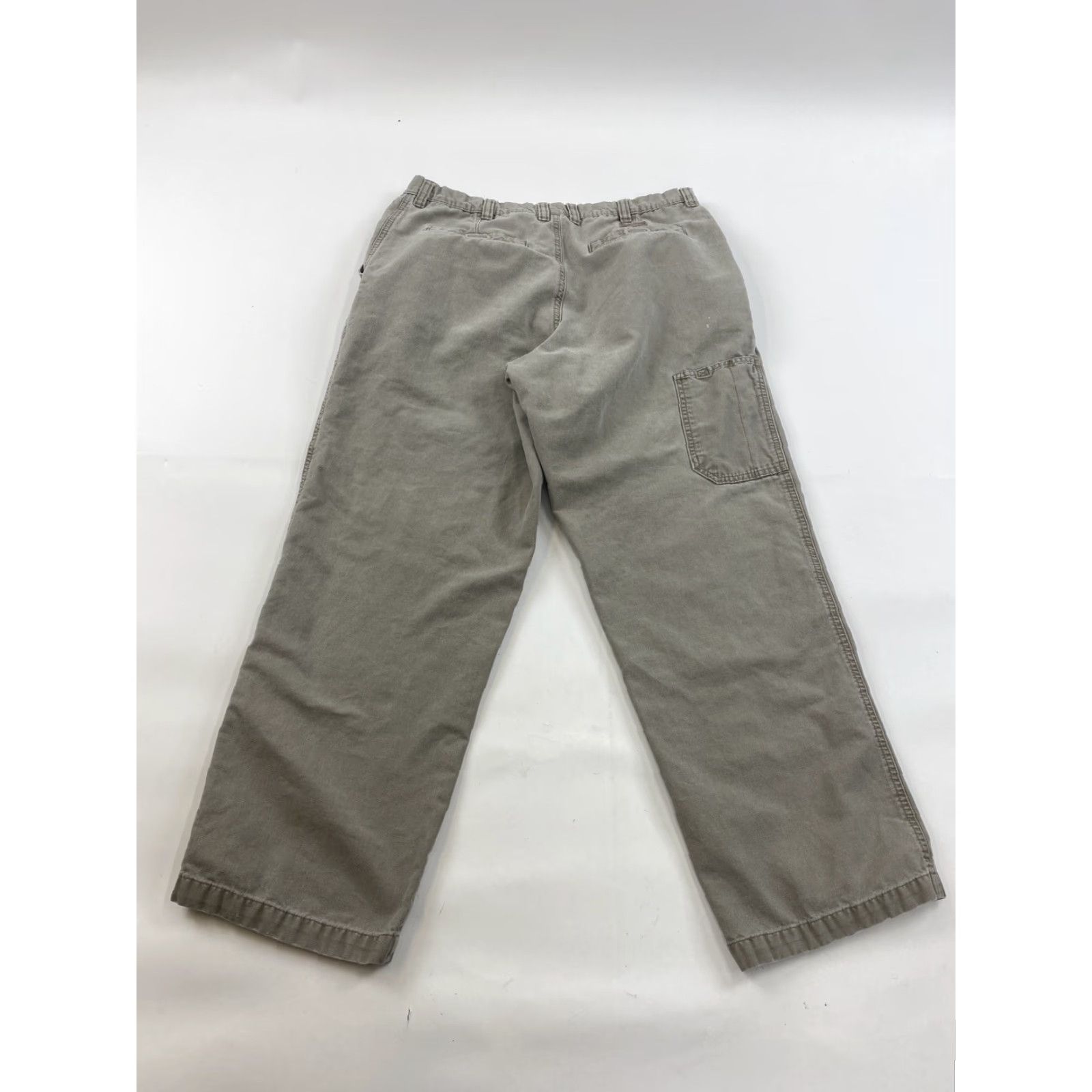Vintage Columbia Pants Mens 36 Khaki Canvas Workwear Chino Cotton Regular Wide-Leg Pockets 29 Inseam Mens Size US 32 / EU 48 - 2 Thumbnail