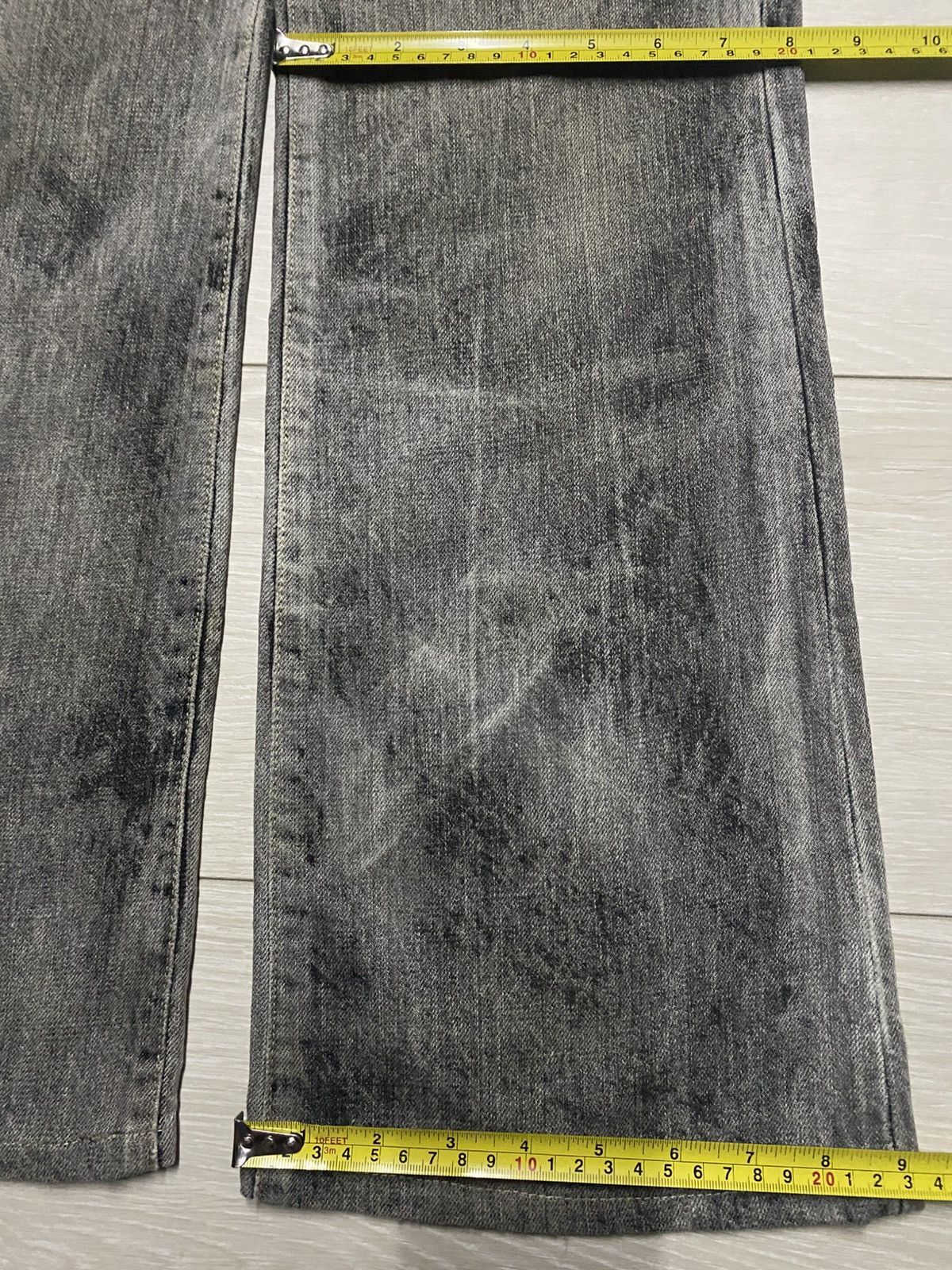 Le Grande Bleu (L.G.B.) Blue Way Made in Nippon Bleached Distressed Flare Jeans Size US 30 / EU 46 - 18 Thumbnail