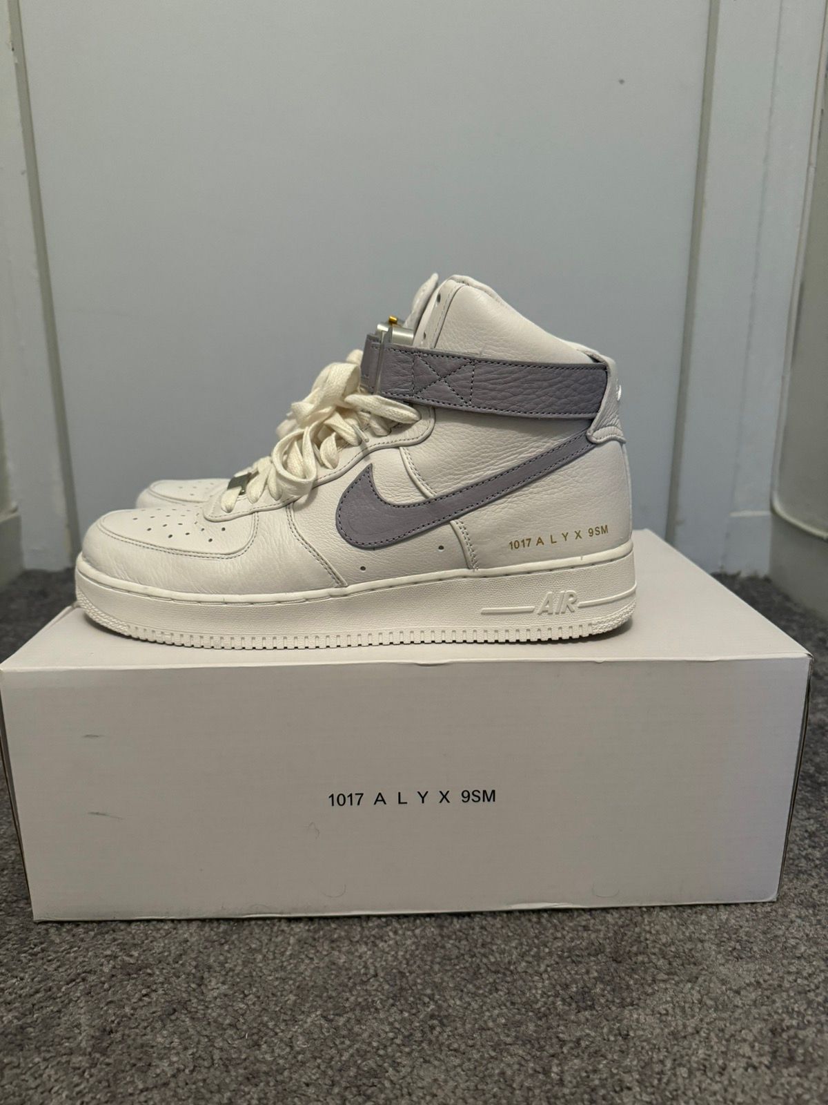 Pre-owned 1017 Alyx 9sm X Alyx 1017 Alyx Nike Air Force 1 High Shoes In White