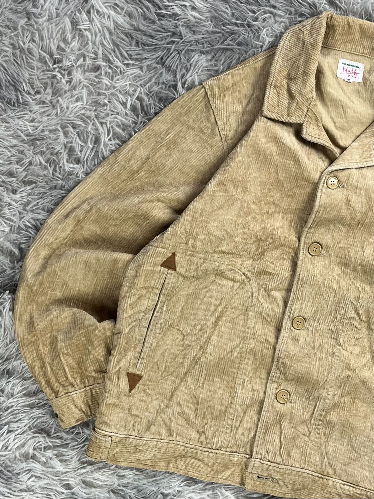 Japanese Brand good morning half corduroy jacket Size US M / EU 48-50 / 2 - 4 Thumbnail