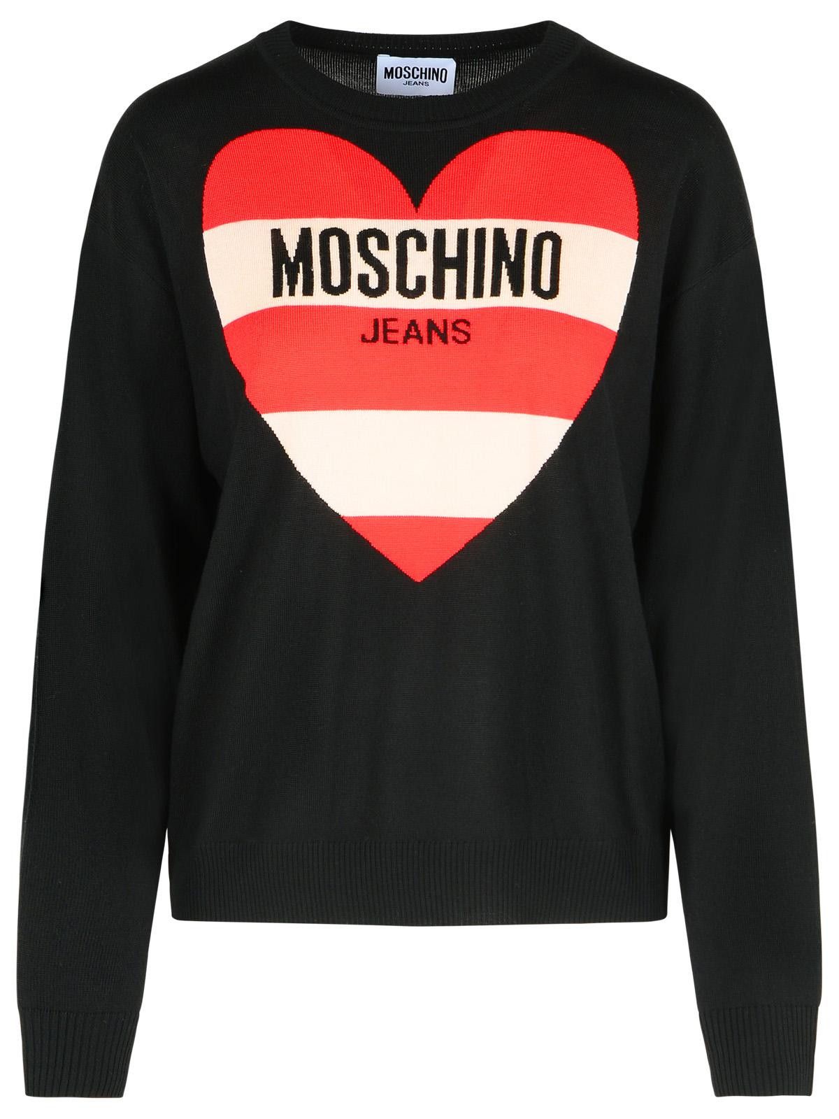 Moschino MOSCHINO JEANS Black Virgin Wool Sweater Size S / US 4 / IT 40 - 1 Thumbnail