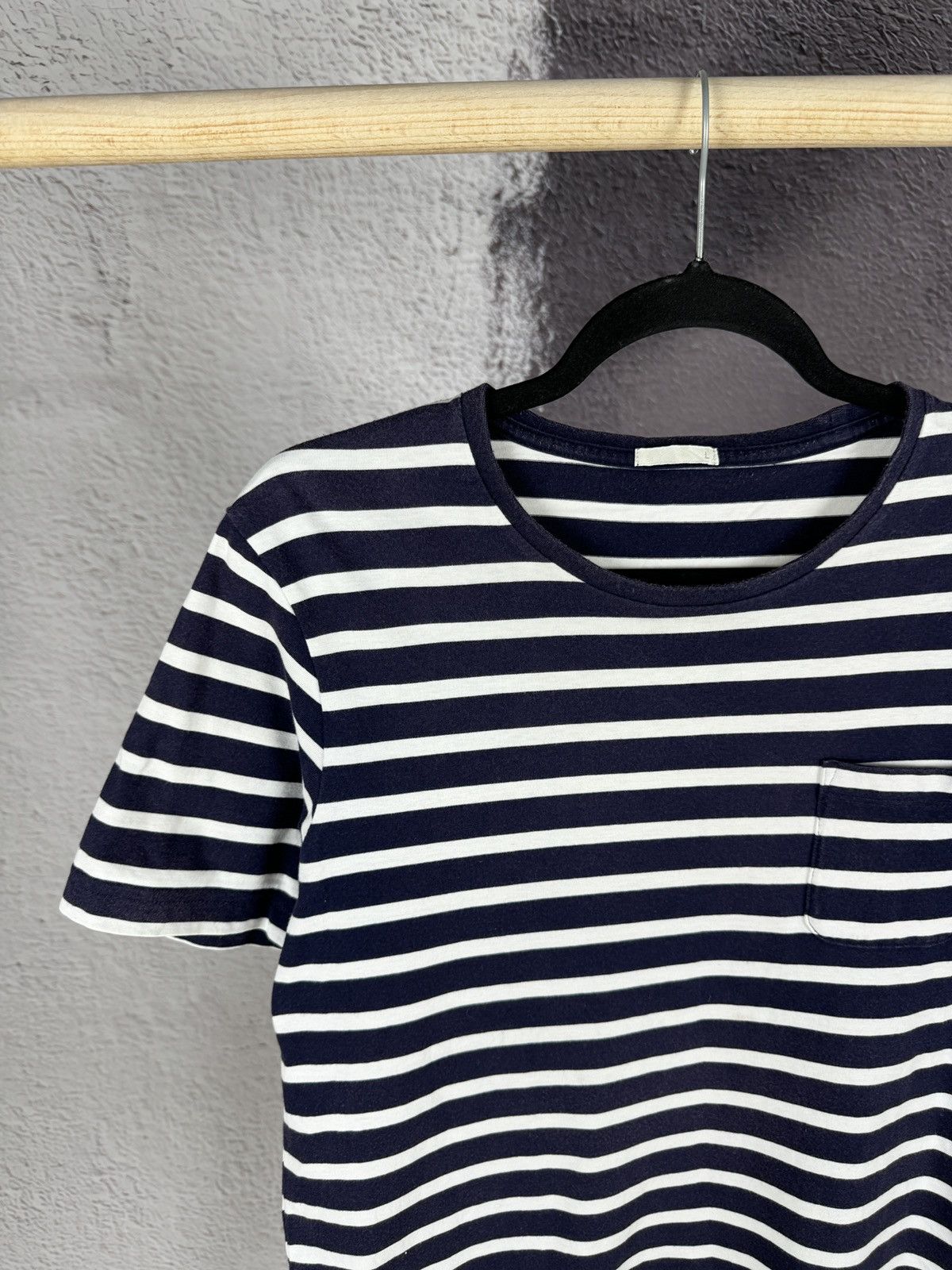 GU × Japanese Brand GU Japan striped basic pocket tee shirt Size US L / EU 52-54 / 3 - 3 Thumbnail