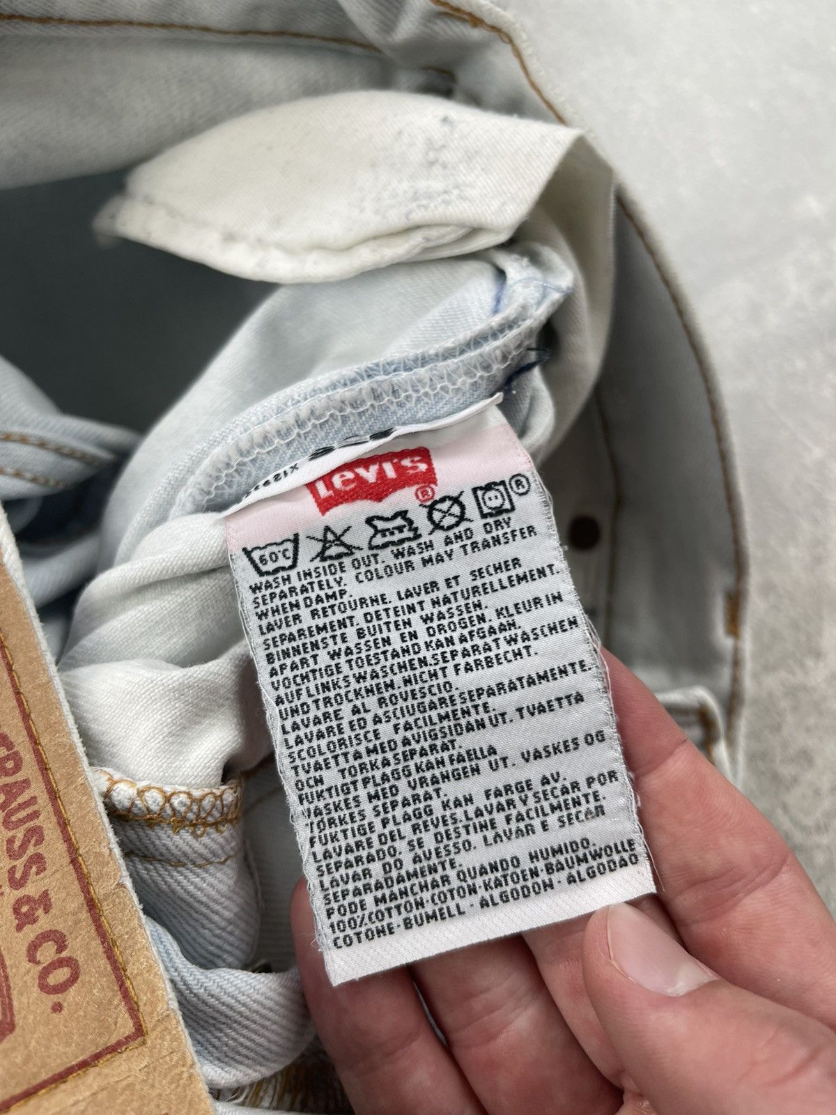 Levi's × Vintage Vintage Levi's 501xx Jeans USA Made Light Wash 90s Button Size US 32 / EU 48 - 15 Thumbnail