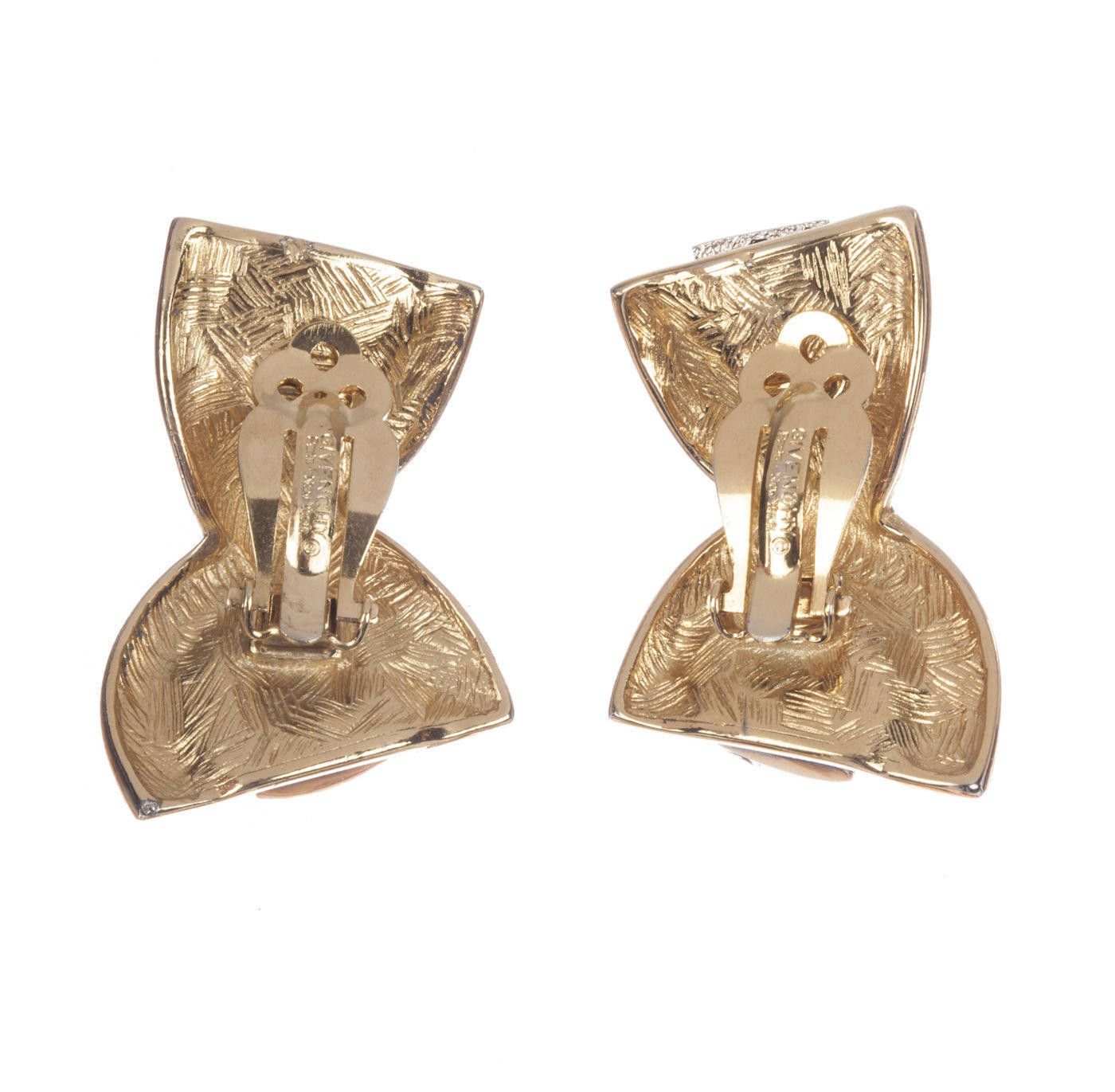 Givenchy Givenchy Abstract Ribbon Rhinestone Earrings Size ONE SIZE - 3 Thumbnail