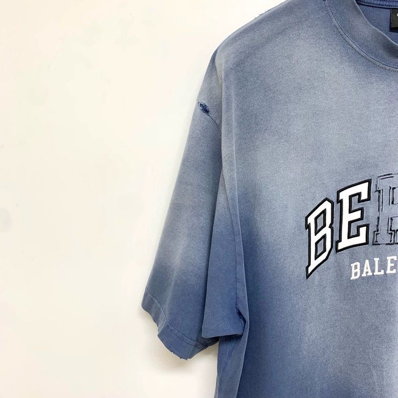 Balenciaga Balenciaga Washed haze blue short sleeves Size US L / EU 52-54 / 3 - 5 Thumbnail