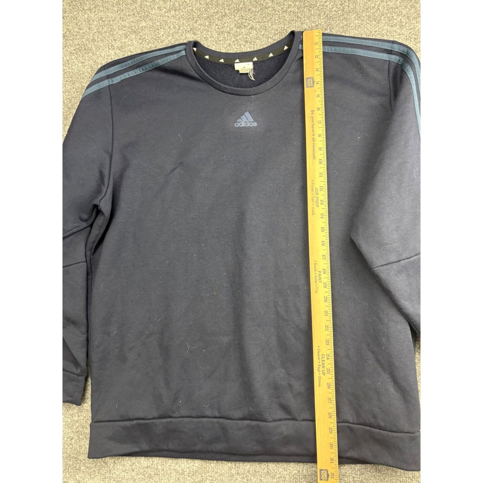 Adidas Adidas Sweatshirt Mens Large Blue 3 Stripes Crewneck Fleece Pullover Logo Size US L / EU 52-54 / 3 - 3 Thumbnail