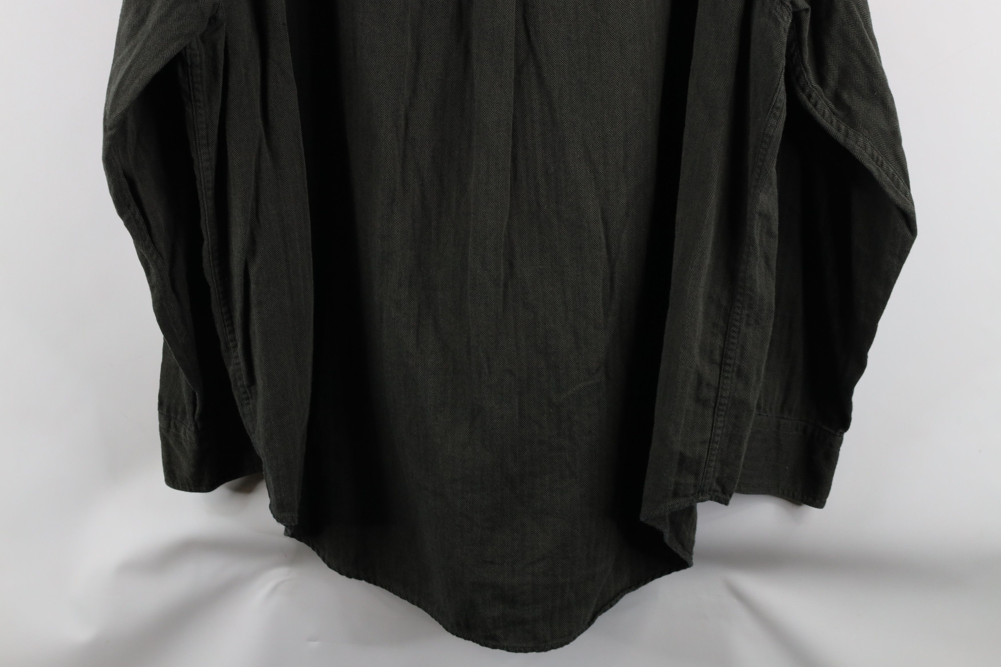Ralph Lauren × Vintage Vintage 90s Chaps Ralph Lauren Herringbone Button Down Shirt Size US XL / EU 56 / 4 - 10 Thumbnail