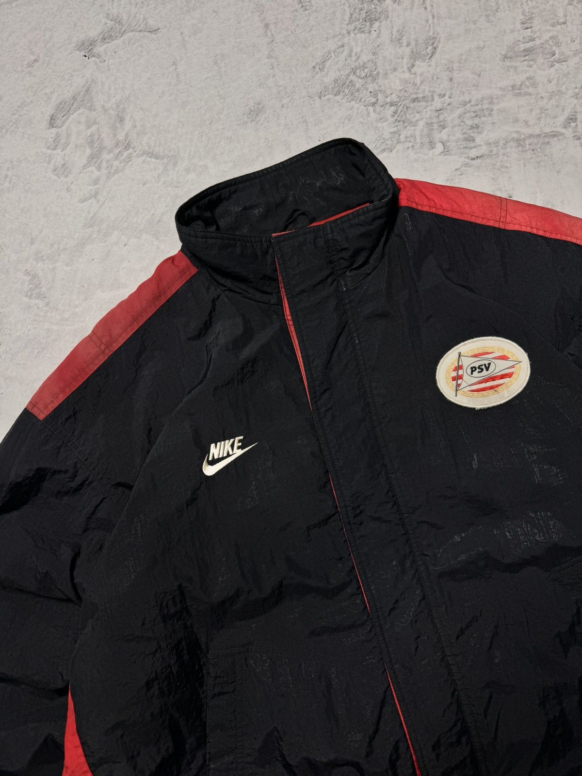 Nike × Vintage 90s Nike Vintage PSV Nylon Winter Down Jacket Big Swoosh Size US XL / EU 56 / 4 - 4 Thumbnail