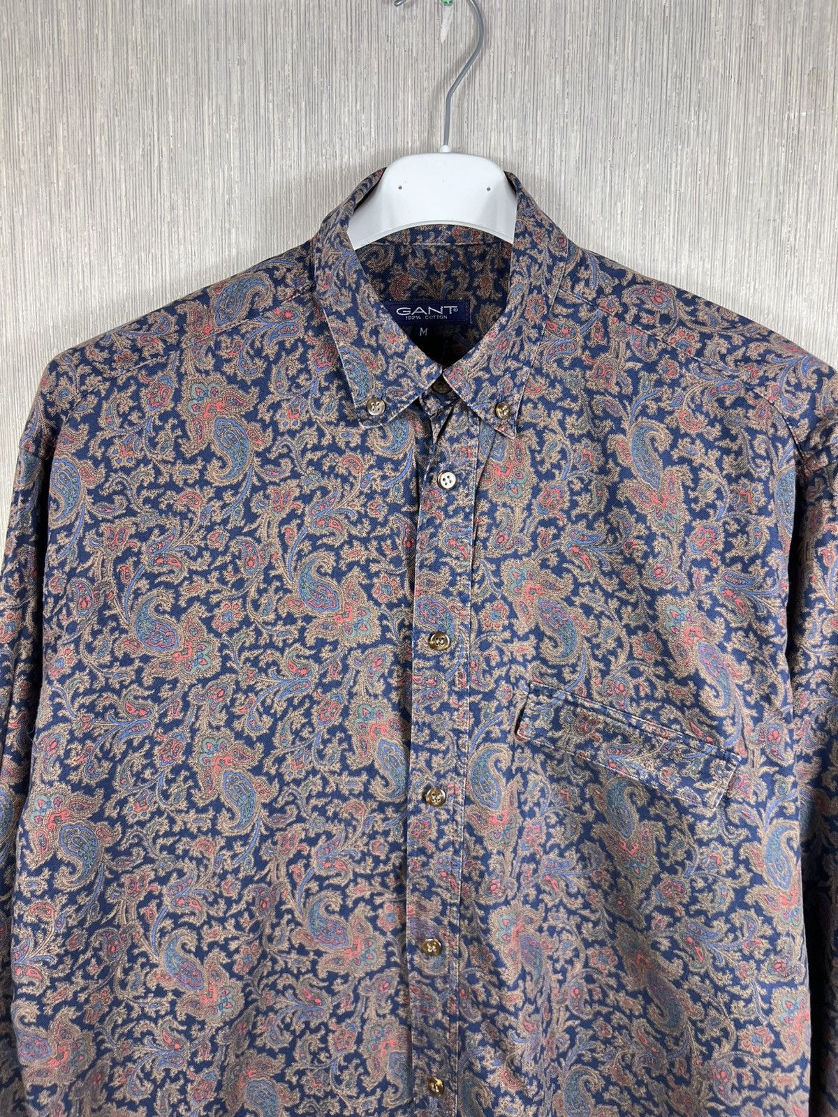 Gant Vintage 80s Gant baroque pattern retro pocket shirt cotton Size US M / EU 48-50 / 2 - 5 Thumbnail