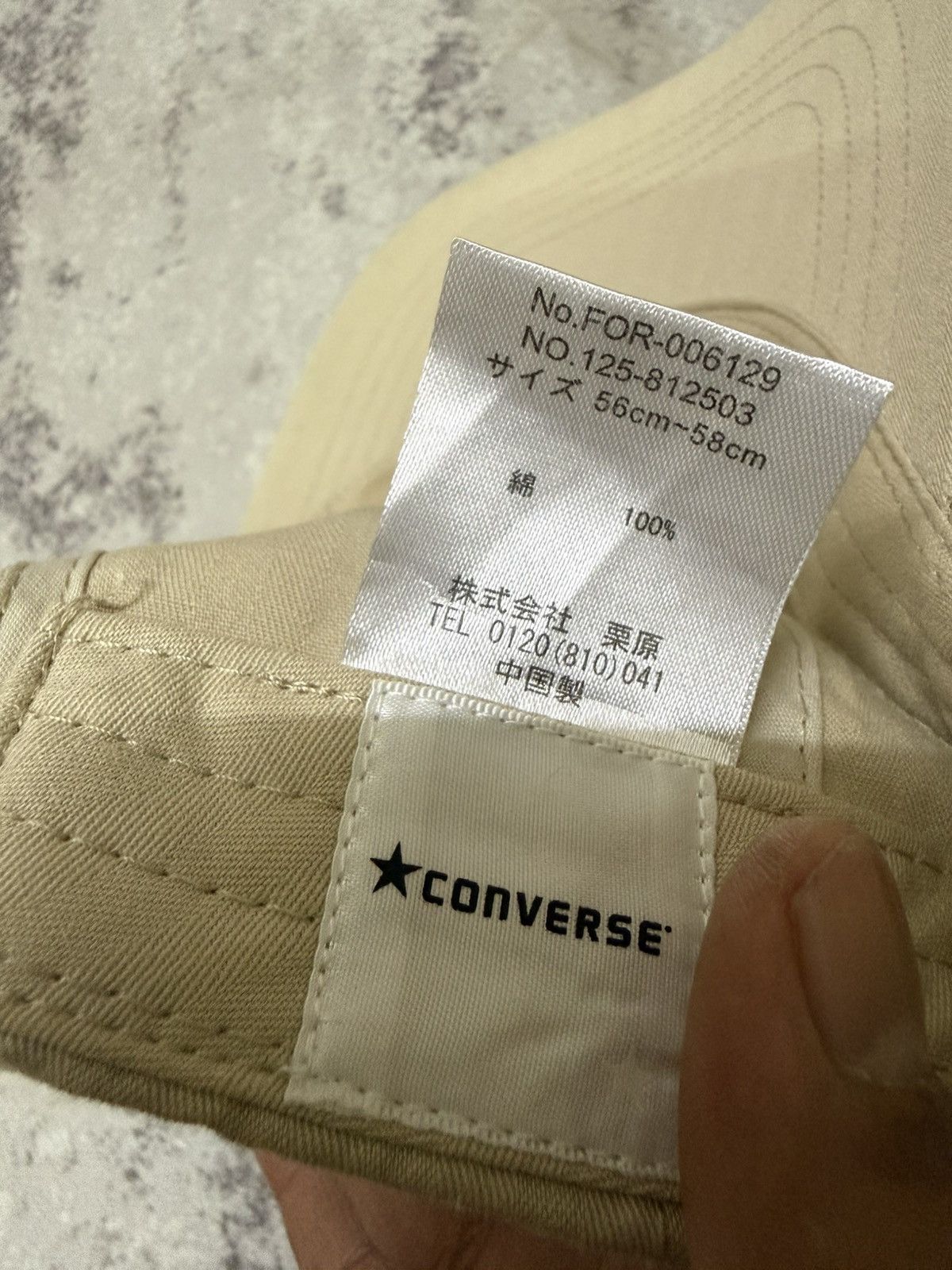 Converse Converse Script Label Cream White Adjuastable Cap Size ONE SIZE - 9 Thumbnail